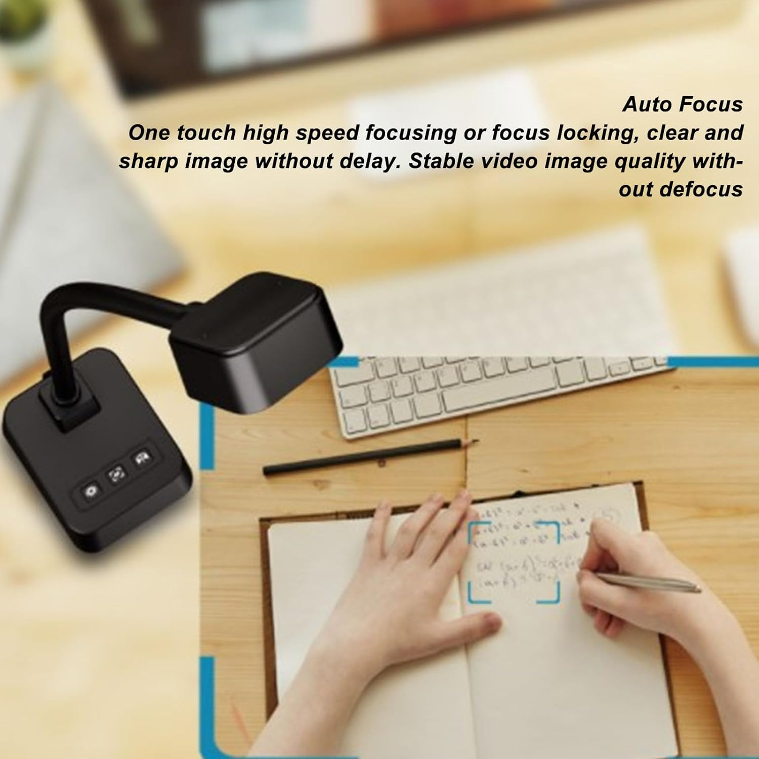 4K USB Document Camera, Adjustable Image Inversion and Image Brightness, Foldable 30Fps Doc Camera, Plug & Play, Dual Mic, for Web Conferencing, Live Demo, Compatible OS & image number 2