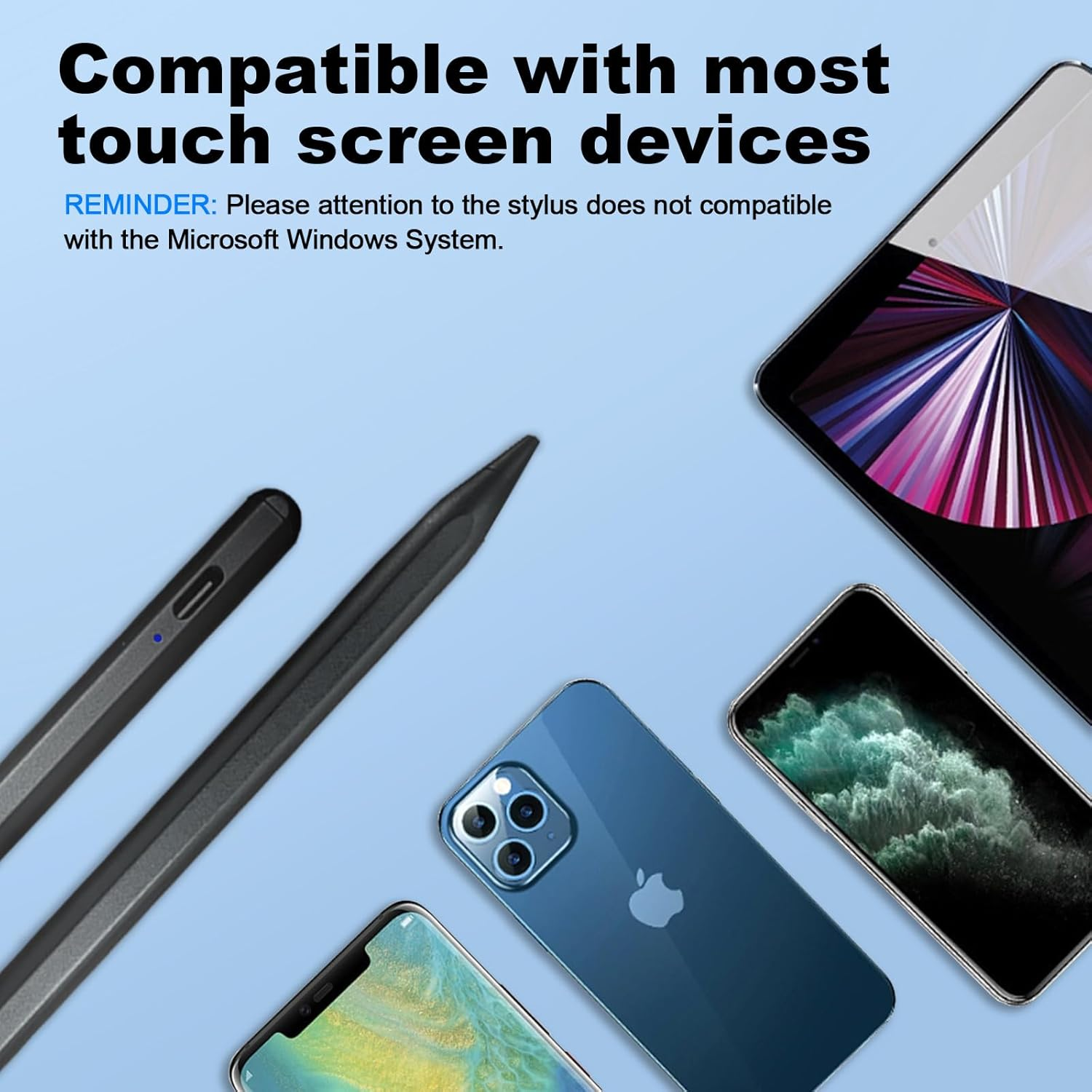 EFAITHFIX Stylus Pen for Ipad Universal Touch Screens Pencil Compatible with Iphone/Ipad Pro/Mini/Air/Android/Microsoft/Surface All Touch Screen, Writing Drawing (Stylus Pen for Universal Screen)