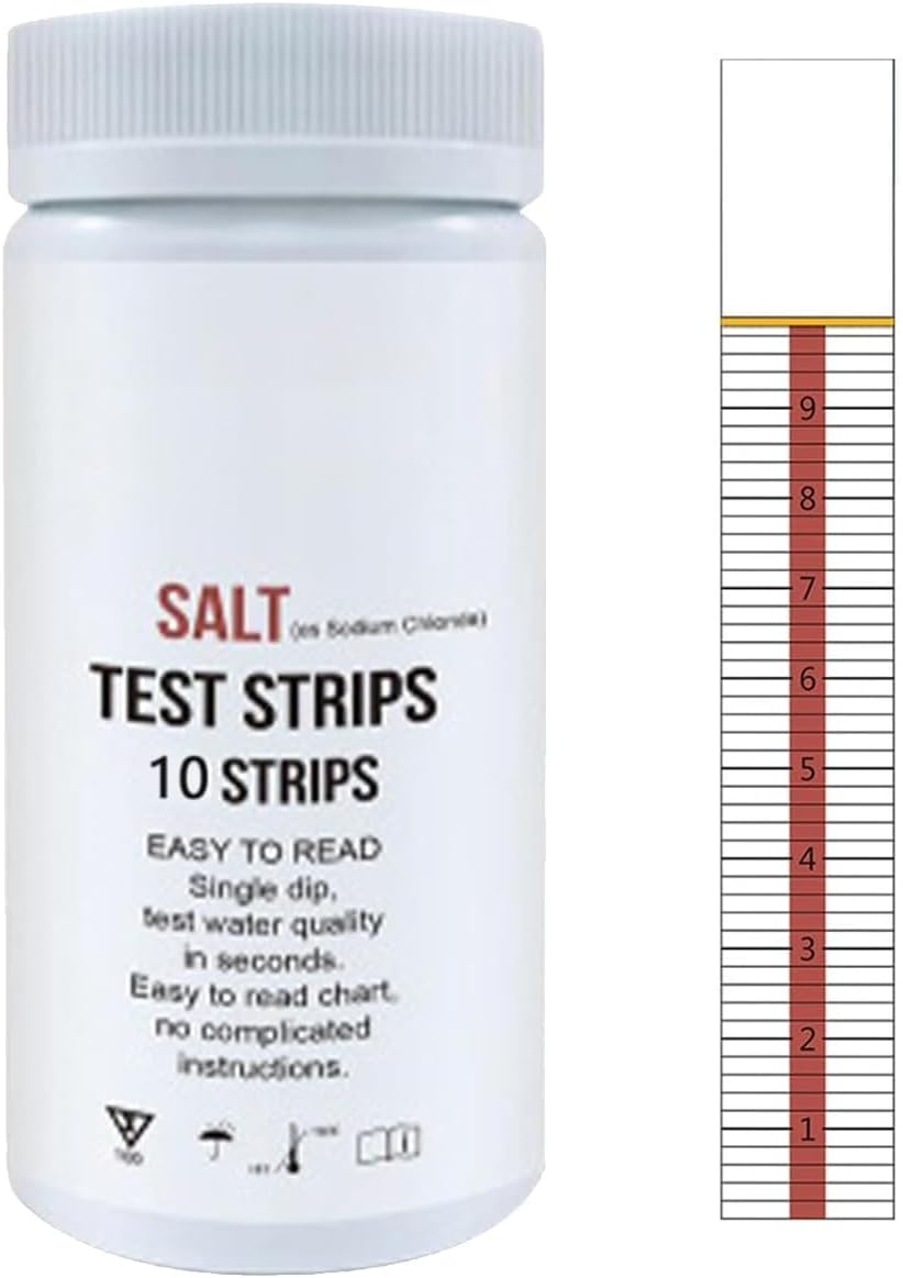 Yeanifeana 10 Count Salt Test Strips for Pool & Spa, Fast & Accurate Salinity Tester for Swimming Pools, Hot Tubs, Water Testing Kit for Saltwater Detection image number 5