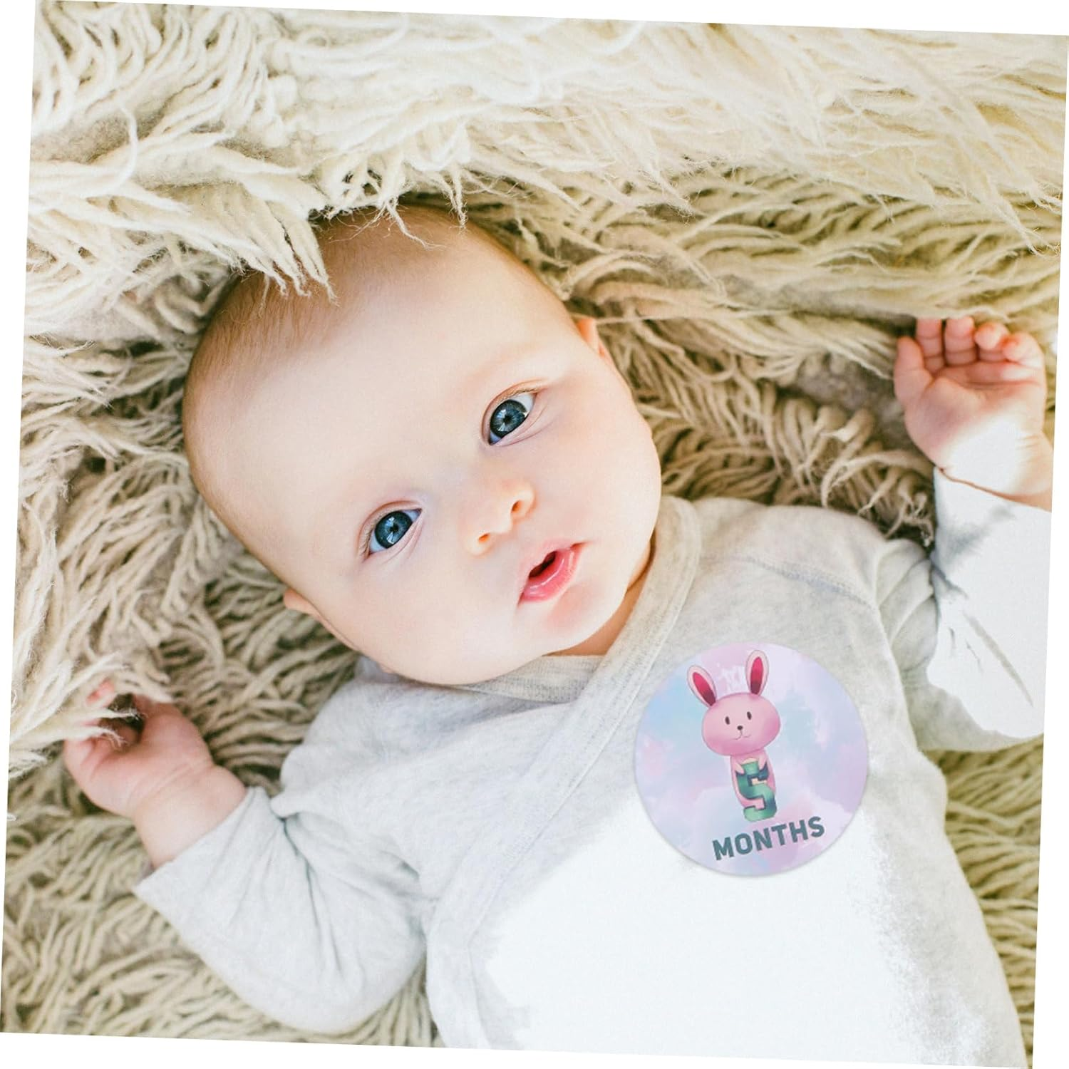 TEHAUX Creative Newborn Monthly Sticker Photo Props for Nursery Milestone Photo Supplies to Capture Babys Growth and First Year Memories image number 1