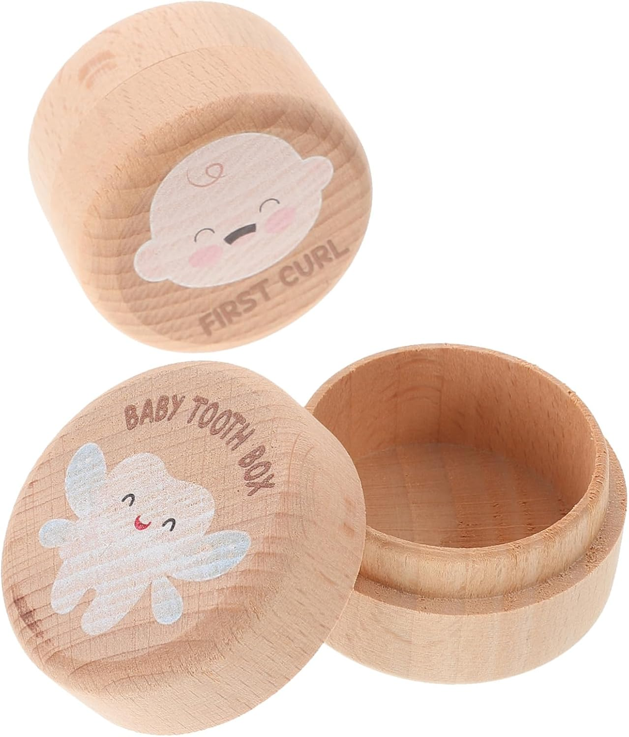 BESTYASH Baby Tooth Keepsake Box Wooden Tooth Collection Case for Boys and Girls image number 5