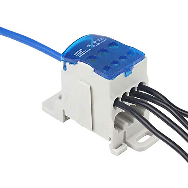 UKK-80A / 125A / 160A Electric Insulated DIN Rail Terminal Block Distribution Box Wire Connector Universal Power Junction Box for Power Distribution Cabinets image number 3
