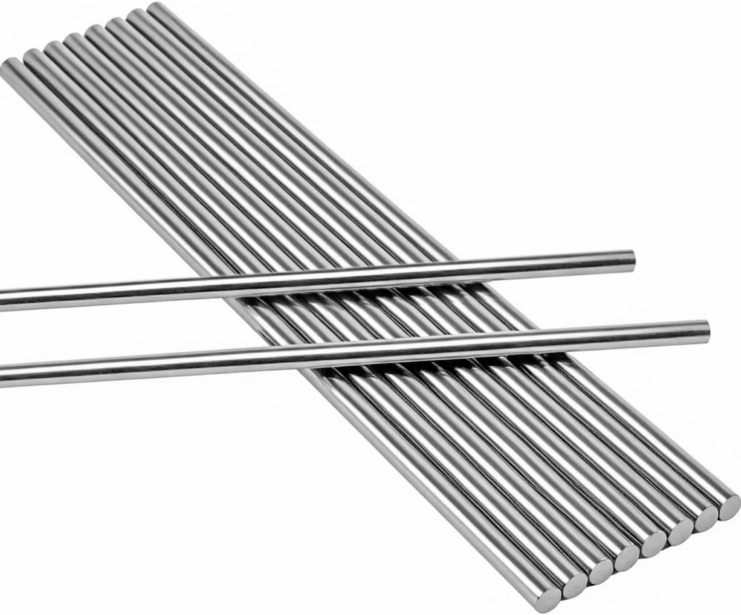 WALWAL Metal round Axles Shaft Rod Straight round Shaft Rod Bars Compatible for DIY Model Toy, DIY Robotics, RC Car, RC Helicopter Airplane, RC Boat image number 5