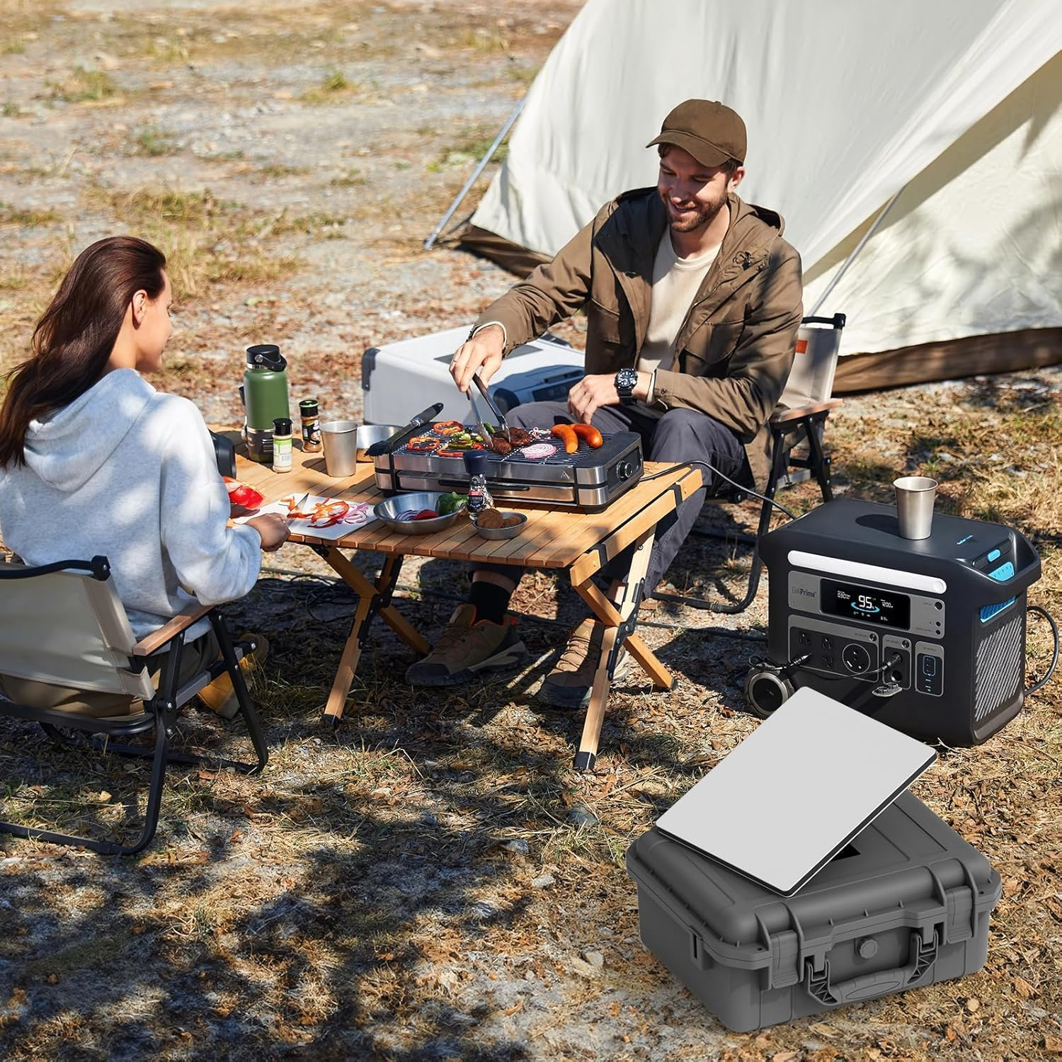 Starlink Mini Case - Starlink Mini Accessories Waterproof Portable Protective Hard Case for Travel Made of PP with Pre-Cut Foam for Starlink Mini Dishy (Gray) image number 6