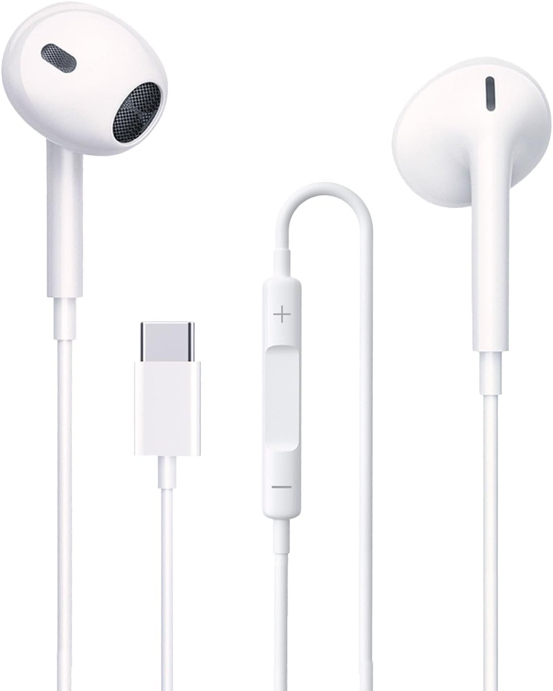 XINSHIKEJI USB C Headphones for Phone 16 Pro Max 15 plus Pad Pro In-Ear Headphones with Cable Type C, Microphone, Volume Control for Galaxy S23 S22 S21 S20 A53 A54 A34 Google Pixel 8 7 6A 5 4 image number 1