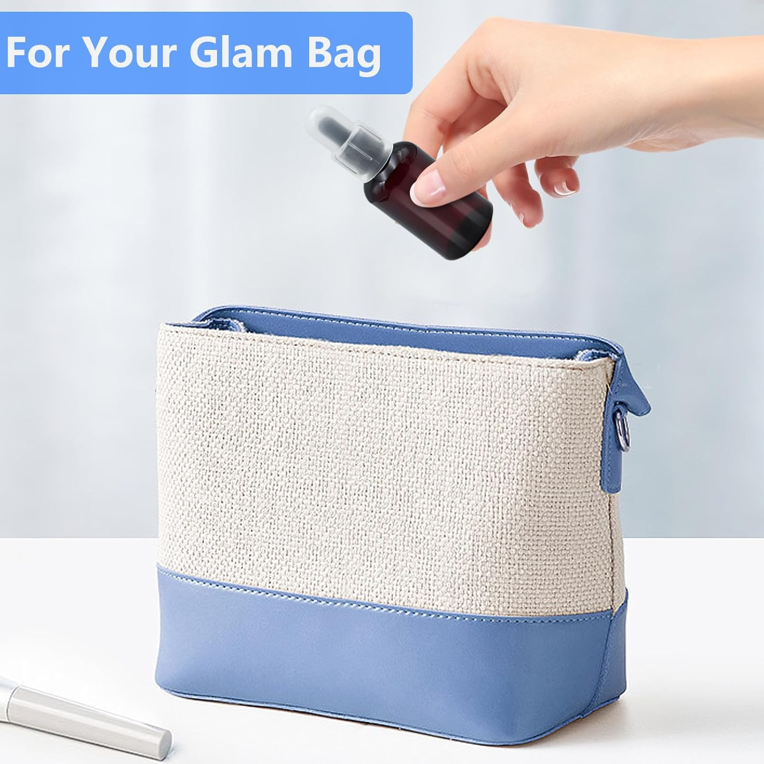 Askbed 4 Pack 2 Oz (50Ml) Amber Plastic Essential Dropper Bottles with Funnel, Labels for Liquid Storage image number 4