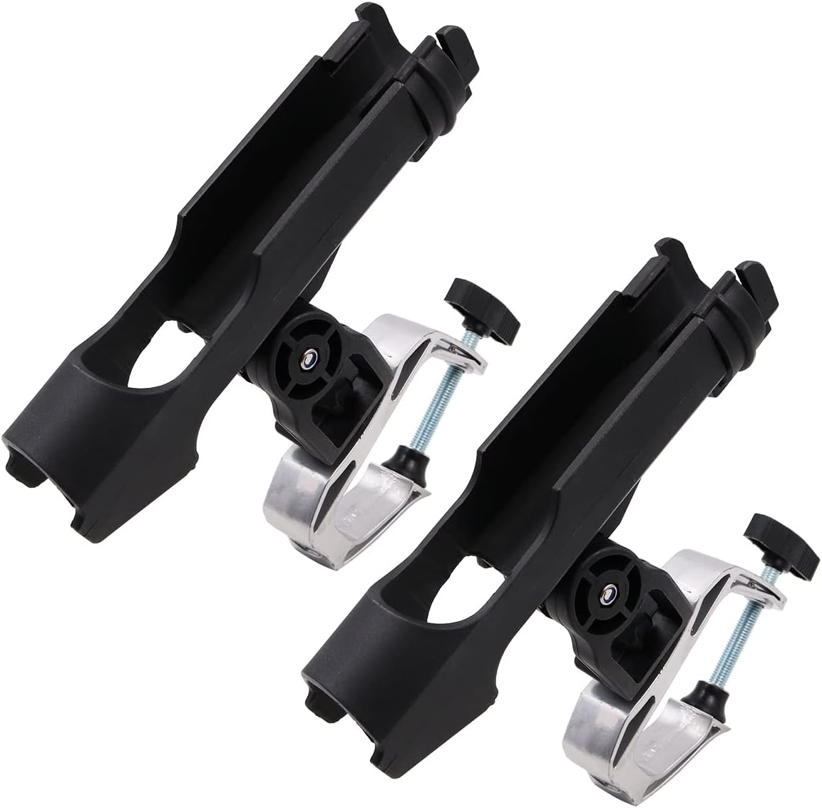 ZONADA Fishing Rod Holder Clamp 360 Degree Adjustable Rotation for Boat Kayak Canoe Fishing Boat Accessories for Attaching to Boat Rails Seaside Handles Adjustable Fishing Rod Rack image number 2