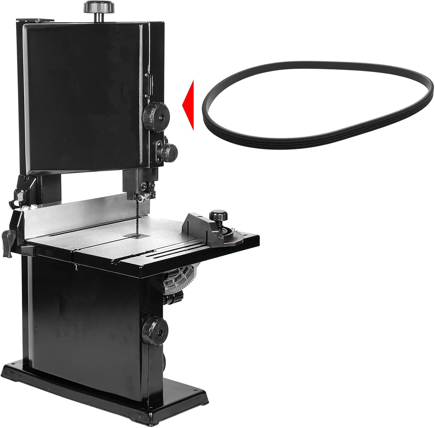 Ecsing 2Pcs Ribbed Drive Belt Bandsaw Belt Replacement 4Pj610 1-JL20020002 Compatible with Craftsman 119.224000 119.224010 24X0.37X0.13 Inch image number 6