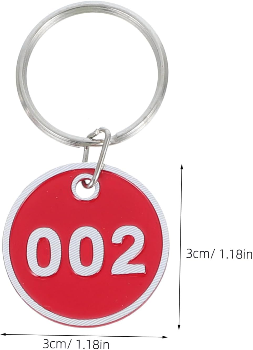 KALLORY 100Pcs Tags Aluminum Alloy Metal Luggage Tags Keychain for Hotels Dormitories Travel Suitcases image number 3