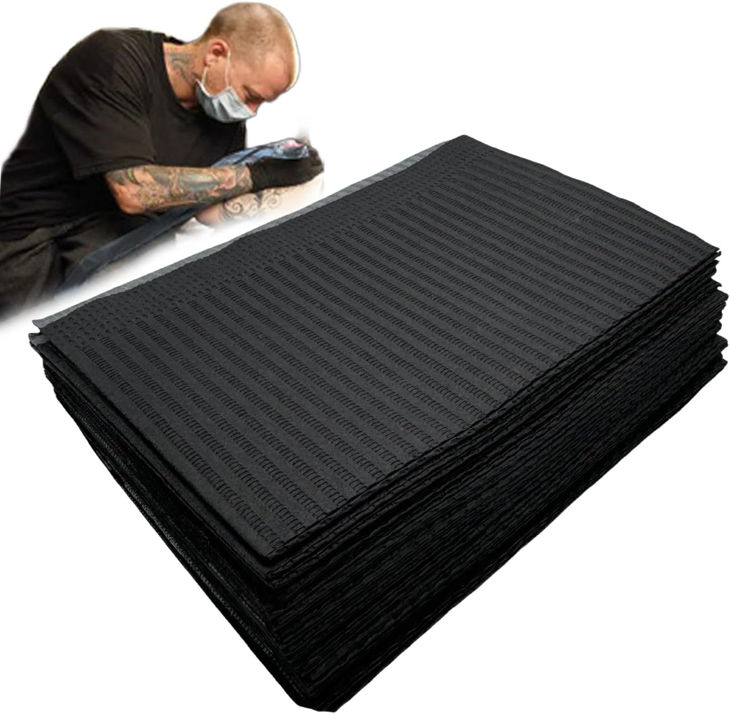 50Pcs of Disposable Tattoo Cleaning Pad Tablecloth, Disposable Bib Table Pad Waterproof Tattoo Cover, for Tables, Nail Supplies,Patient Dental Napkins Beauty Tattoo Accessories,Trays,Workbenches image number 1