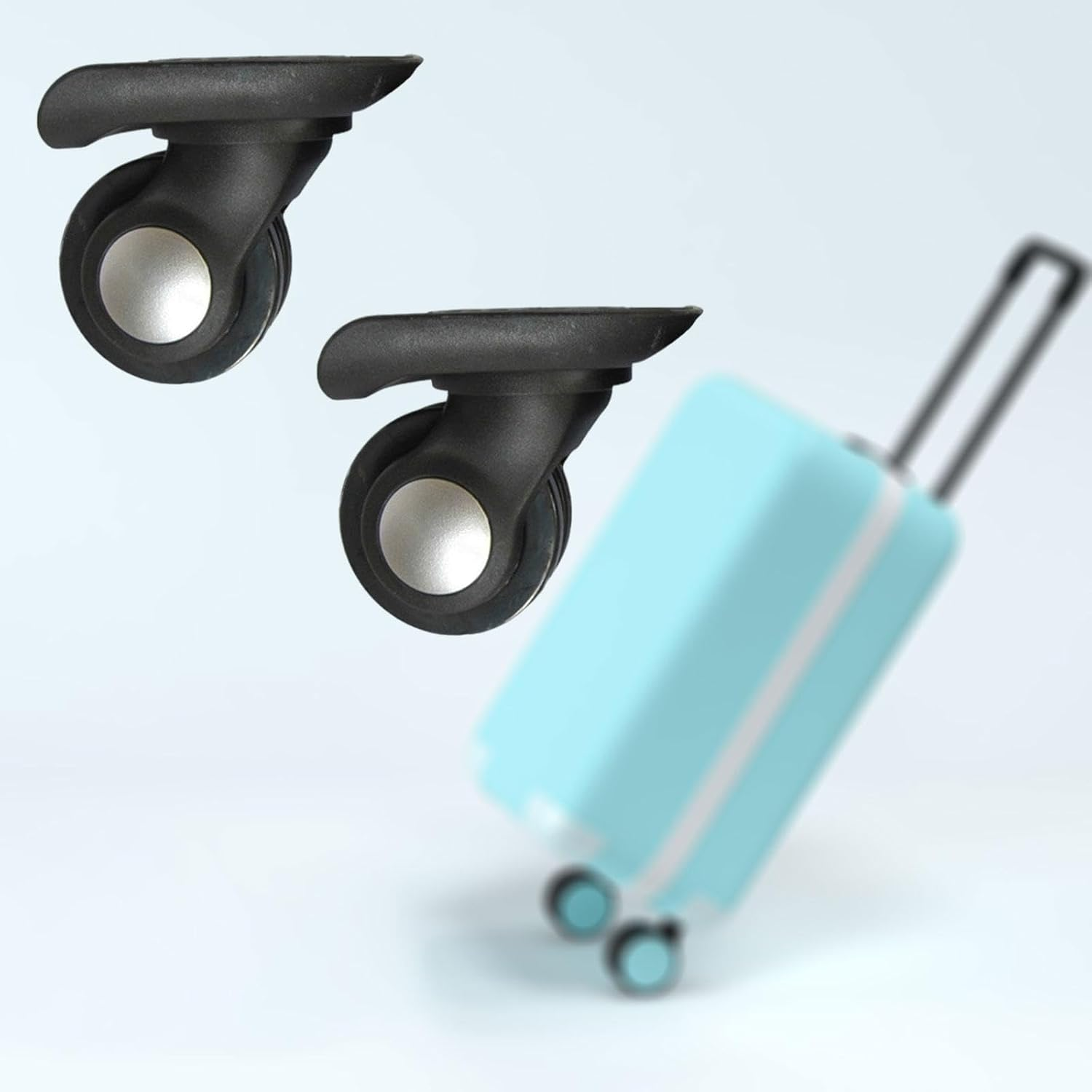 Generic 2 Pieces Luggage Wheels Luggage Suitcase Wheels Repair Parts Flexible Wear Resistant Trolley Case Casters Travel Bag Wheels image number 5