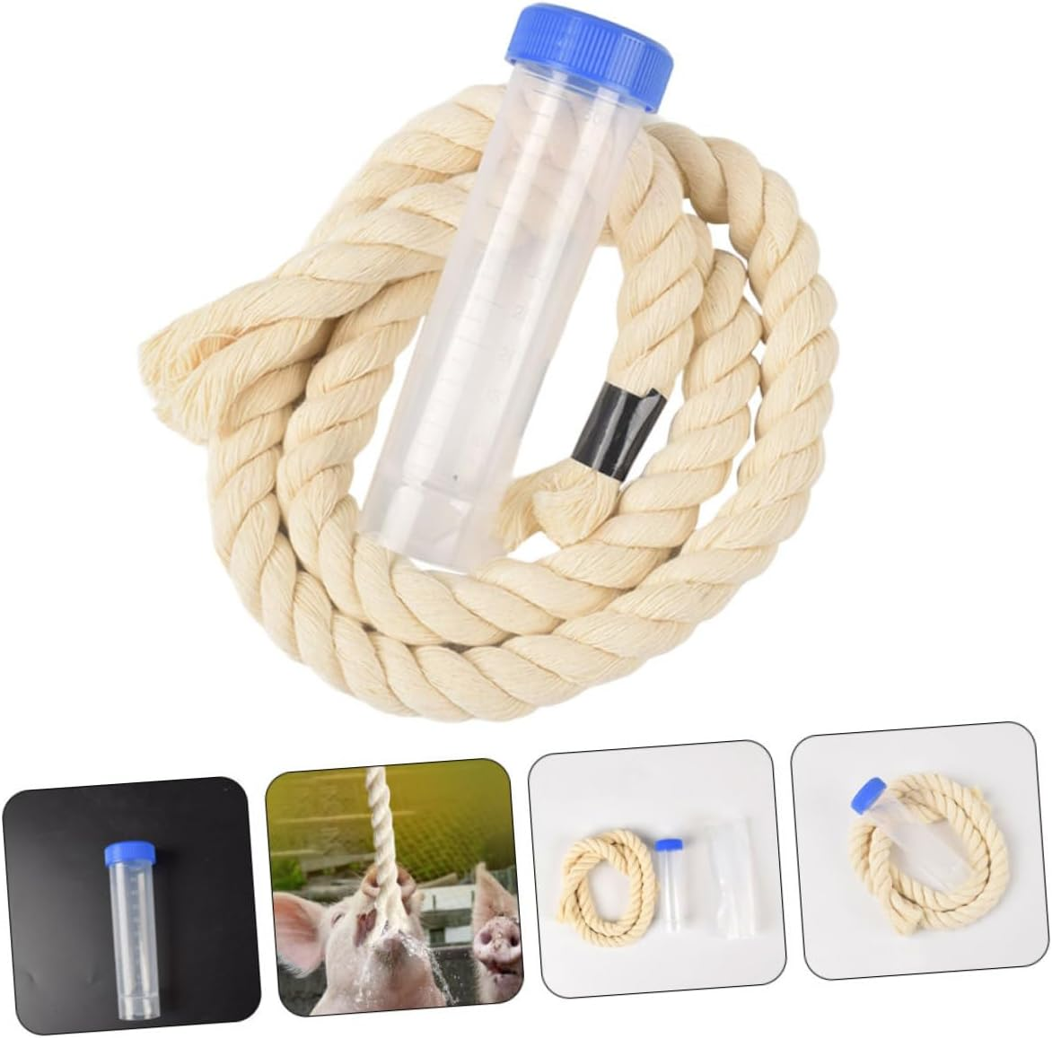 UPKOCH Pig Saliva Collection Rope Set Saliva Sample Bag and Tube Fever Sampling image number 1