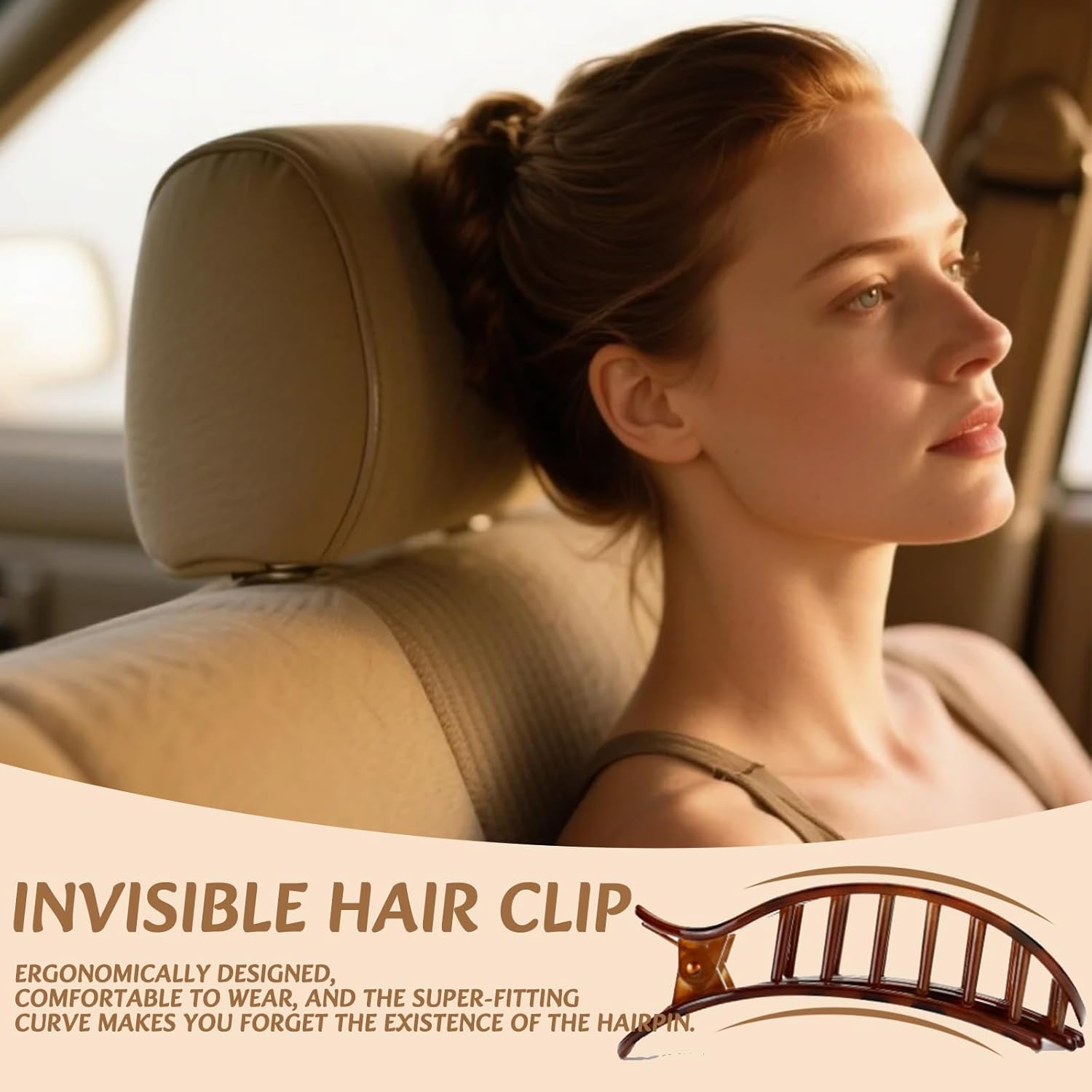 Moerstar Pack of 6 Women'S Hair Clips, Large Simple Elegant Non-Slip Flat Claw Clip Strong Hold Hair Clips for Thick Thin Fine Hair Women Girls (Style 1) image number 2