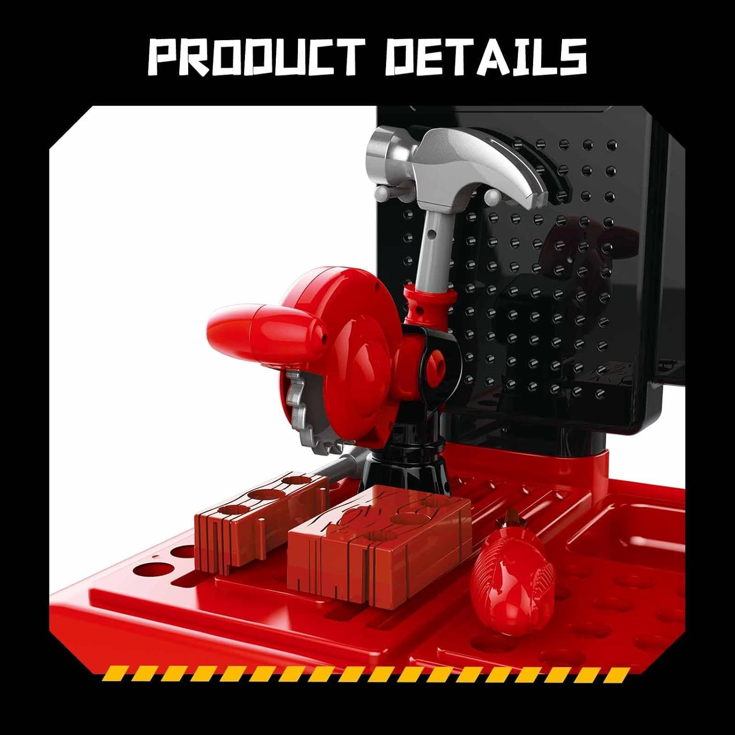 KIDBOT 46Pcs Workbench Tool Table Kids Toy Tool Bench Set, Construction Workshop with Electric Drill and Realistic Tools Toy for 3+ Years Old Kids,Educational Builder Pretend Role Play Toy image number 1