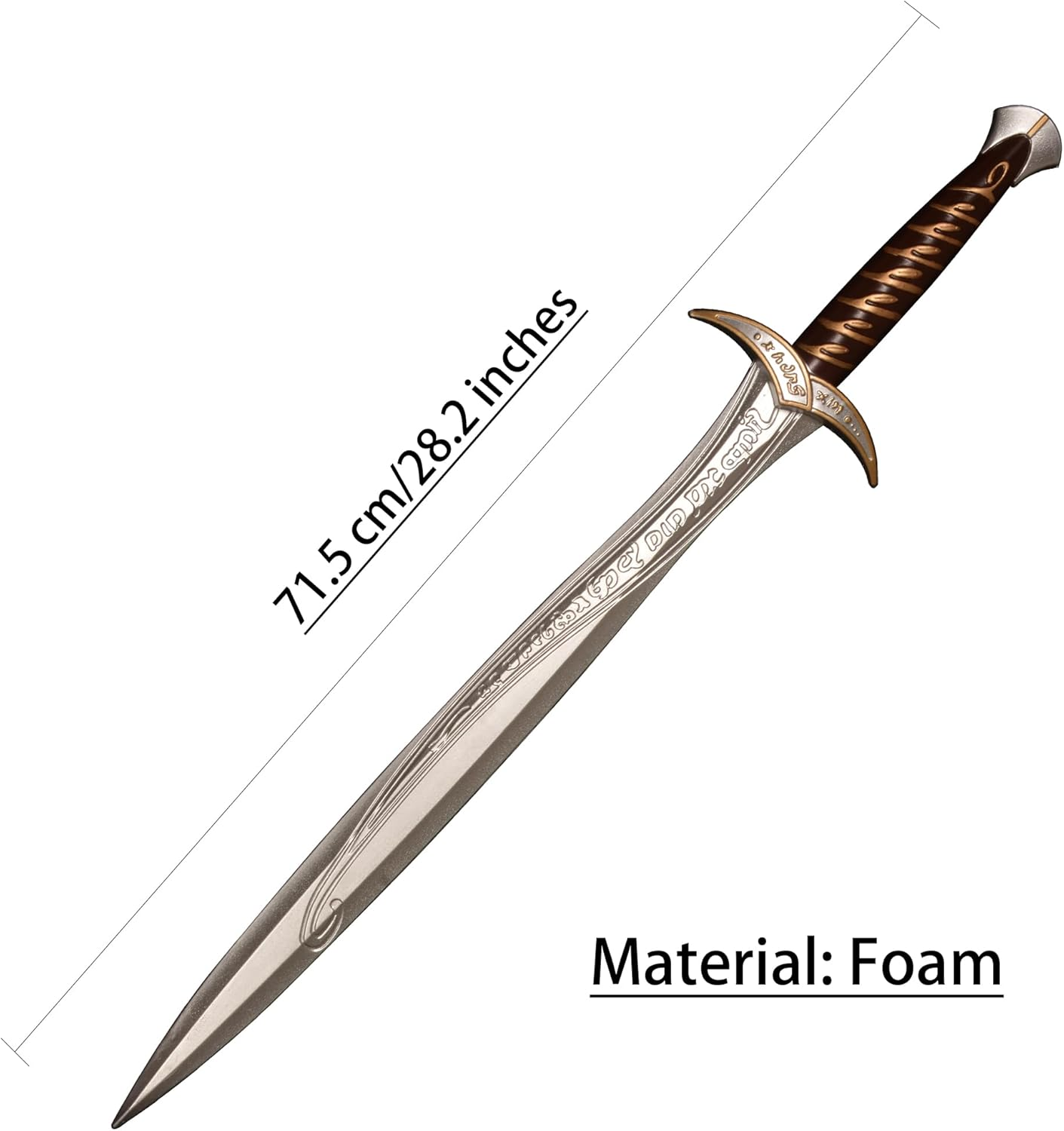 Svlethys 28.2-Inch Bilbo Baggins and Frodo'S Sting Sword Pok &Eacute; Mon Foam, Cosplay Props, Gifts, Collectible image number 3