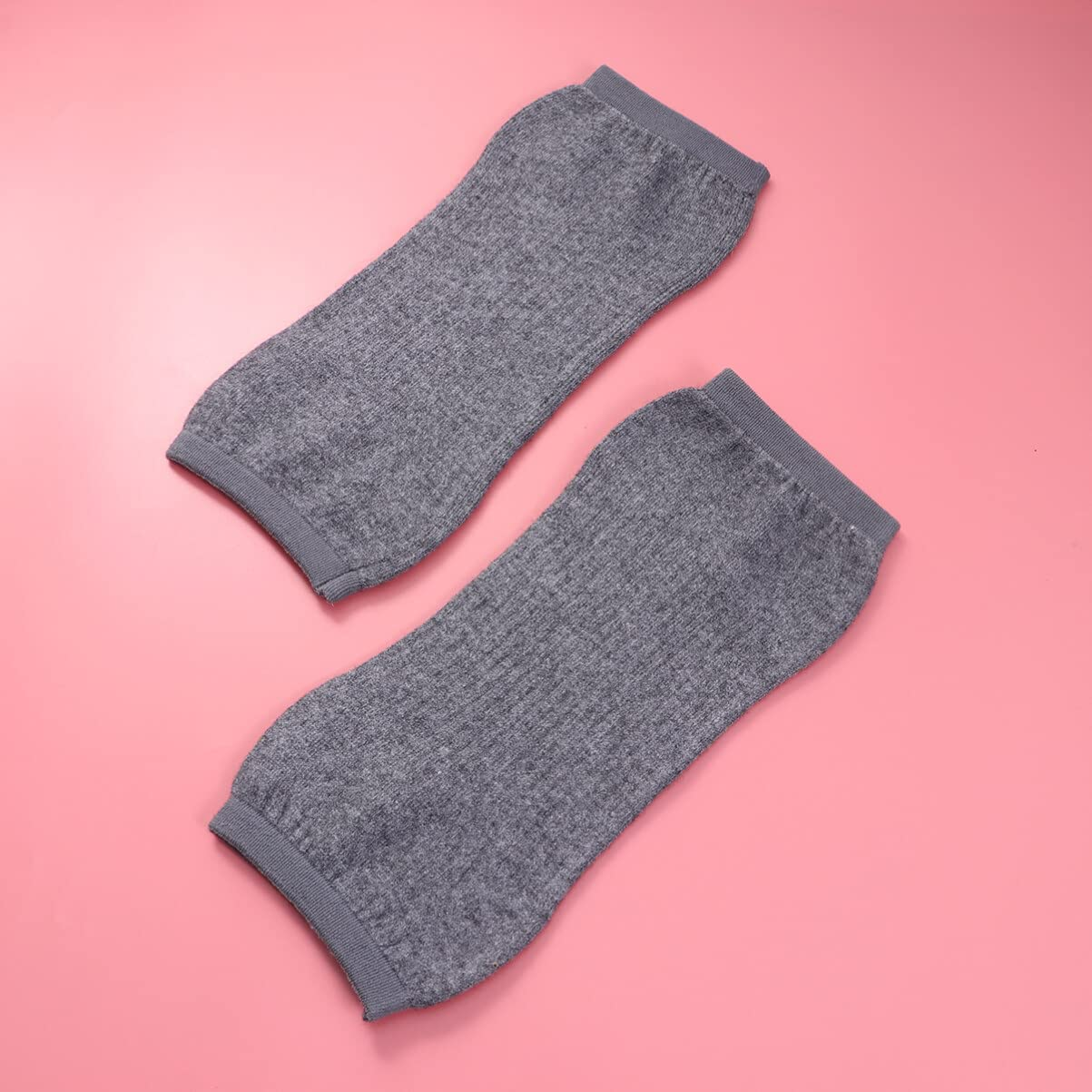 SOLUSTRE 1 Pair Cashmere Knee Braces Supports Leg Warmer Winter Warm Thermal Wool Cycling Ski Running Sports Knee Brace Pad Knee Sleeve for Men Women Grey image number 5