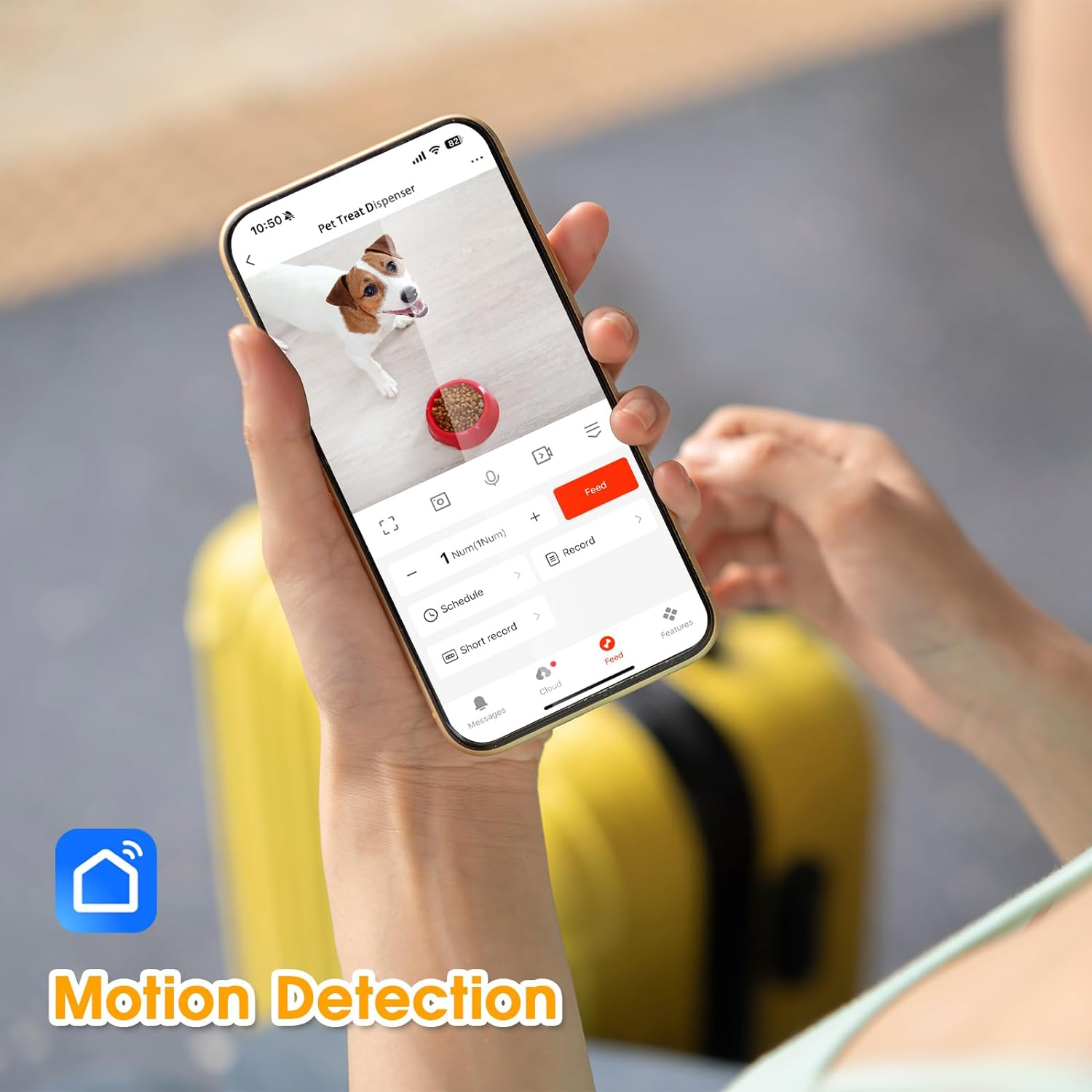 Advwin Dog & Cat Smart Camera Treat Dispenser, 2.4Ghz & 5Ghz Wifi, 1080P HD Camera, Two-Way Audio, App Control &ndash; for Small Treats & Kibble image number 6