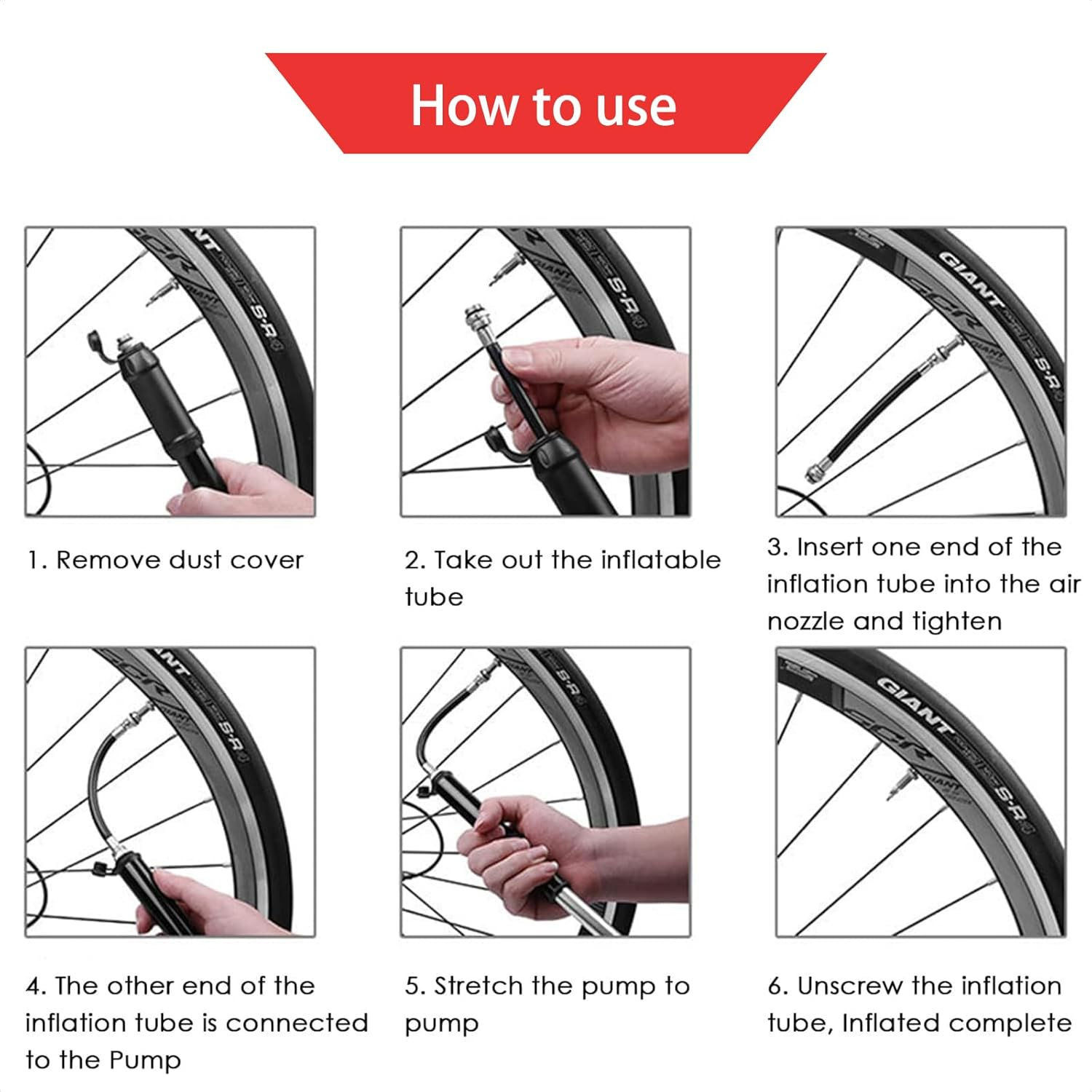 Xoxel High Pressure Bike Pump - Triple Valve Hand Pump for Presta/Schrader | Aluminum Alloy Durable & Waterproof Design, Compact Mtb/Road Bike Pump (Camping & Cycling Ready) image number 4