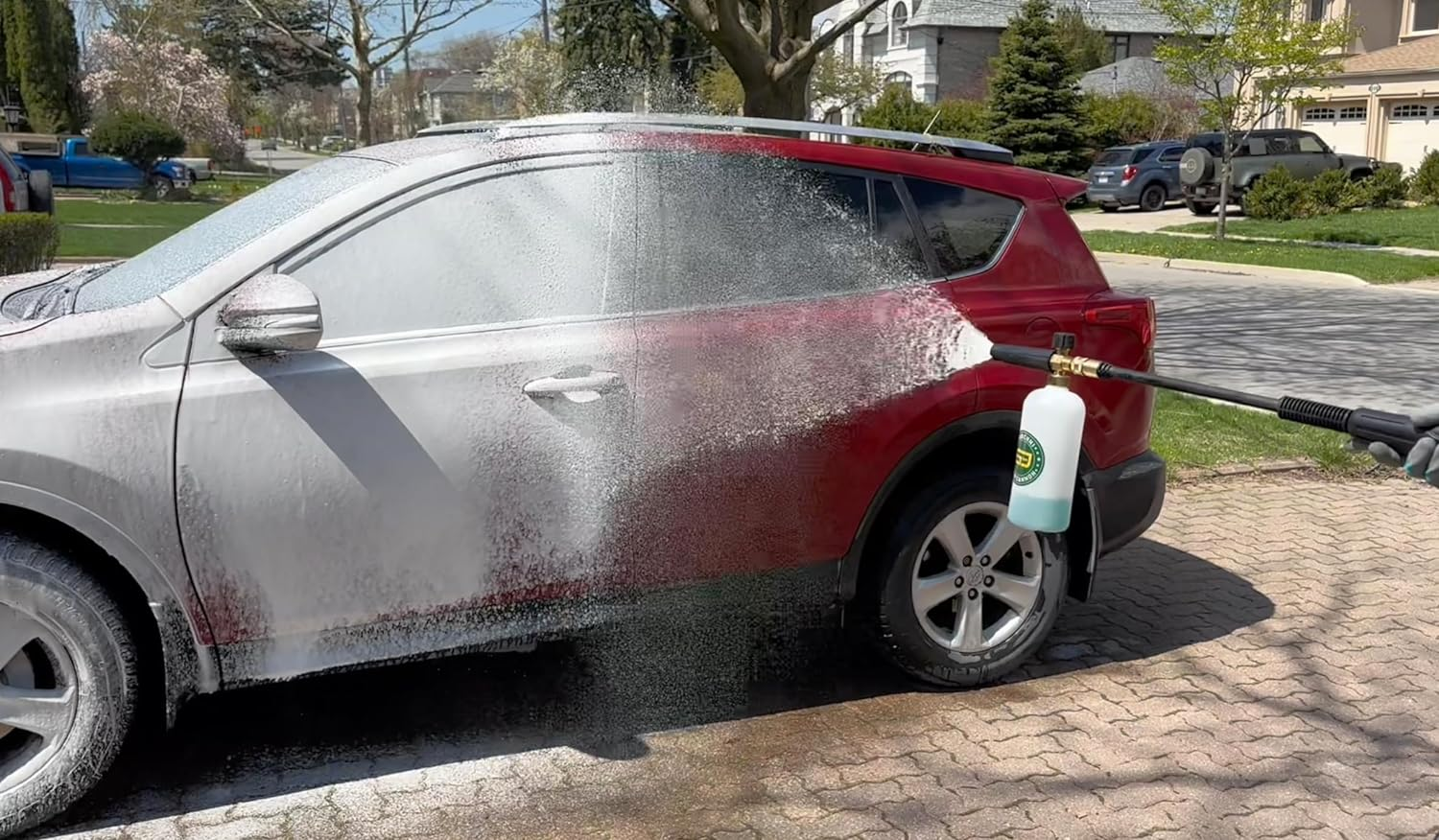 FGDCHNJ Pressure Washer Foam Cannon with 1/4&rdquo; Quick Connector, 1 Liter Bottle, Car Wash Foam Gun image number 1