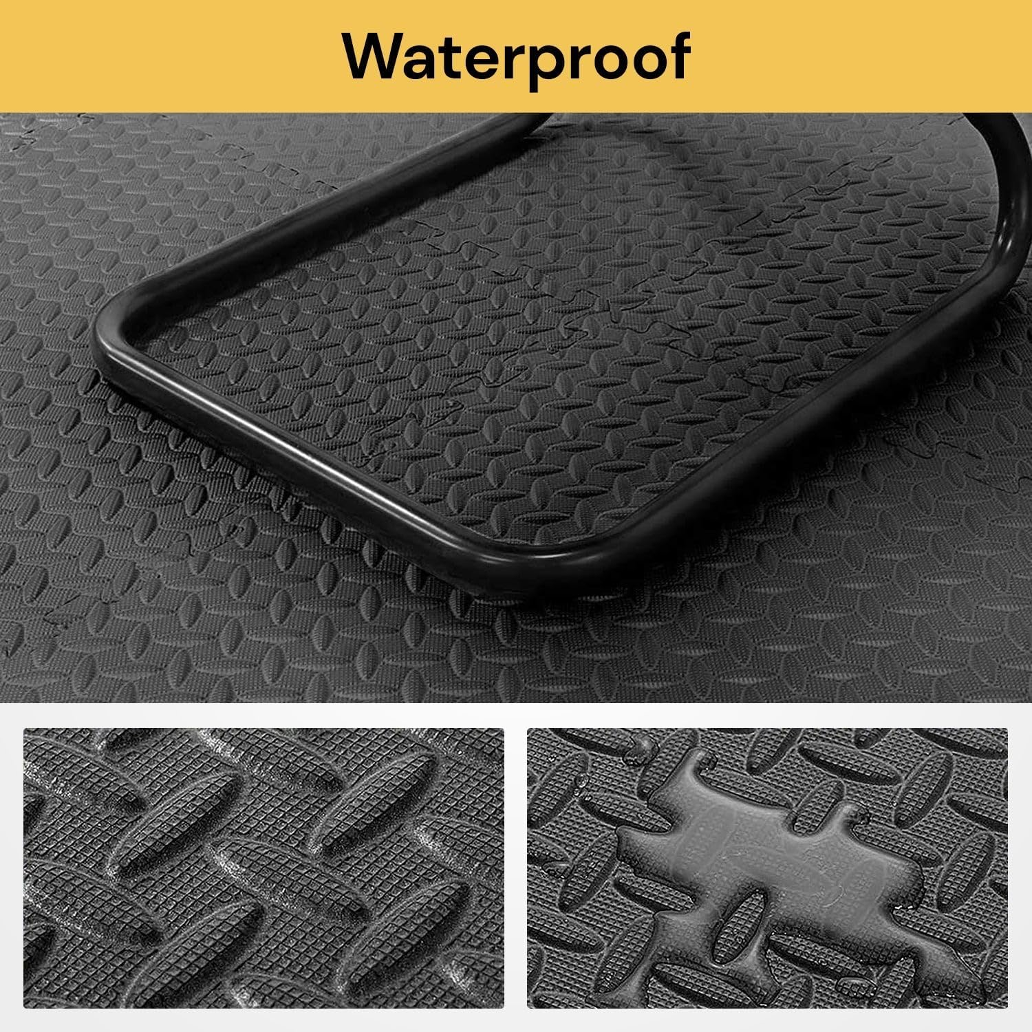 EZONEDEAL 6Pcs Exercise Mats, Puzzle Exercise Mat, EVA Foam Interlocking Tiles Protective Flooring for Home Gym Flooring Exercise Equipment Mat and Cushion for Workouts image number 6