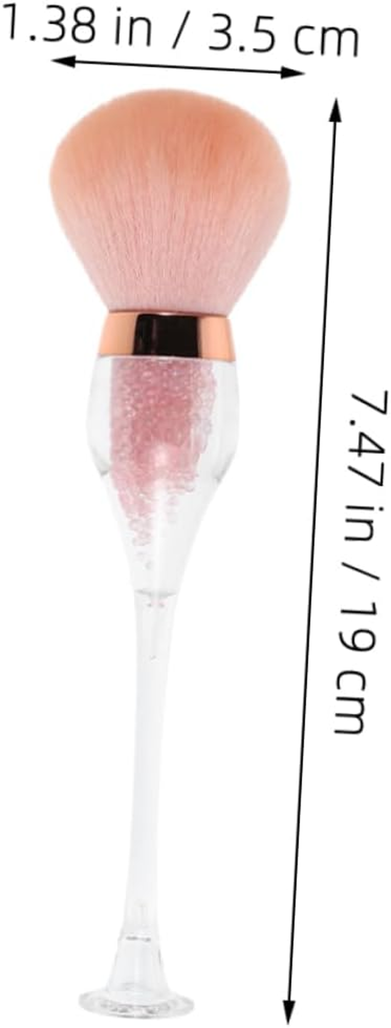 DECORNIJIA 2Pcs Nail Dust Cleaning Brush Soft Bristles Manicure Tool Unique Wine Shape Design for Dust Removal Salon Nail Art Brush image number 1