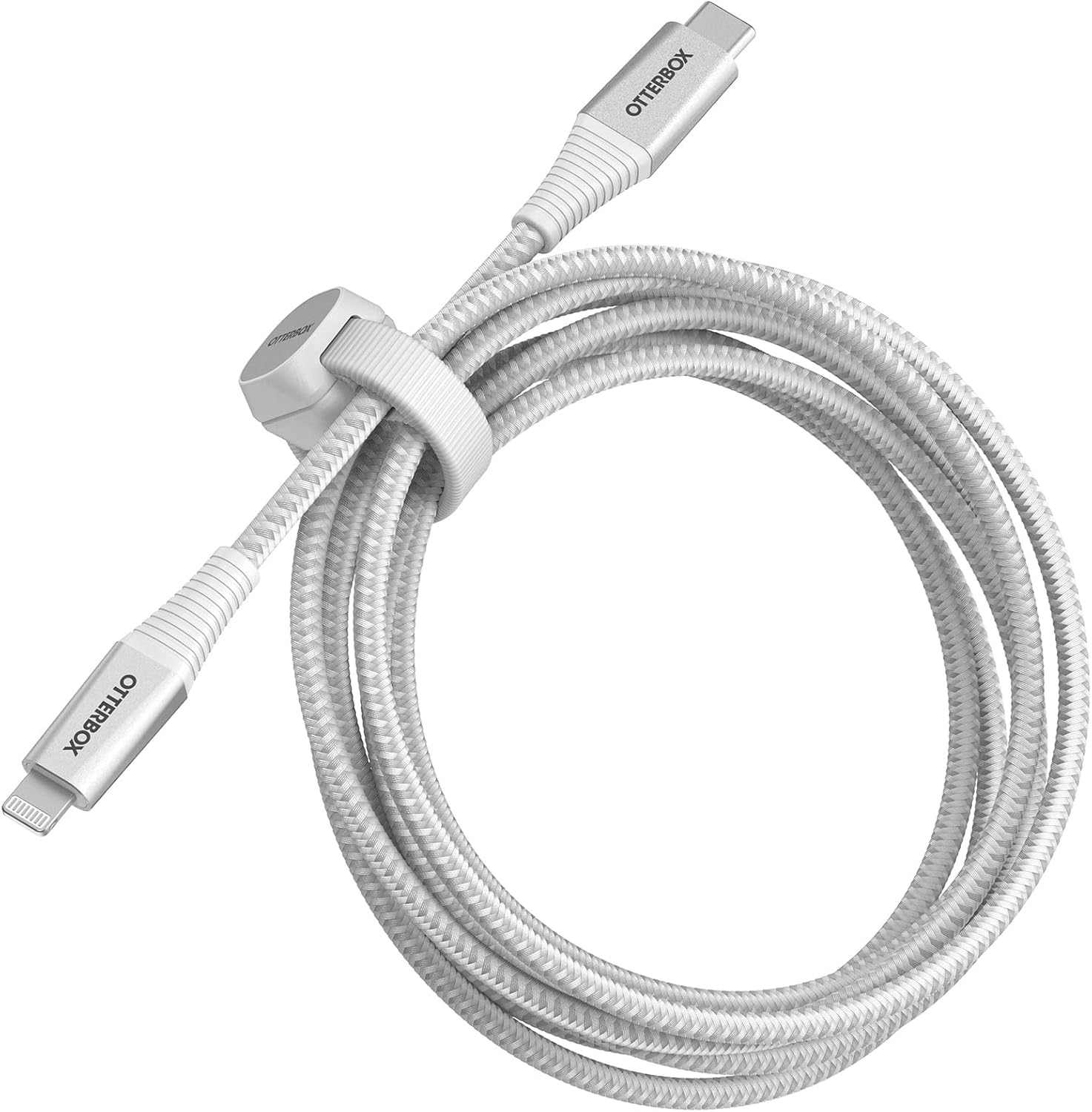Otterbox Premium Pro Fast Charge Lightning to USB-C Cable, 2 Metre Length, White image number 2
