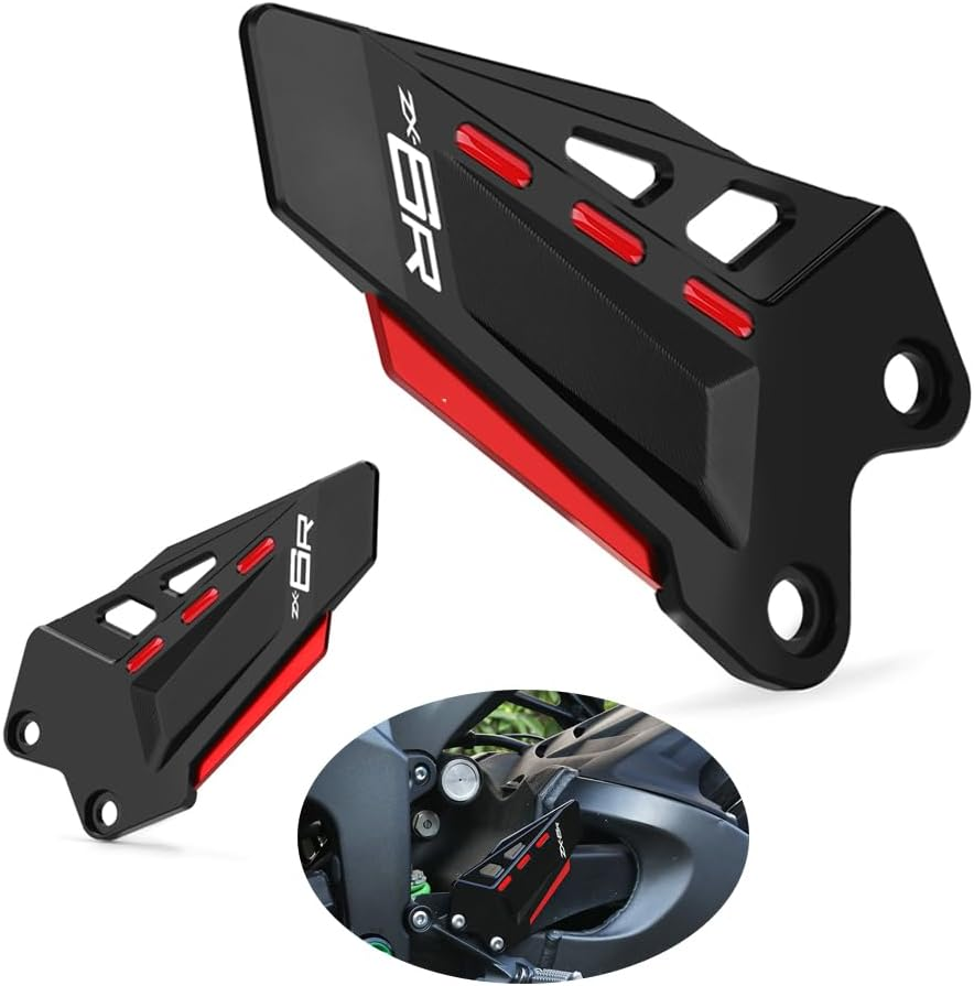 Motorcycle Foot Peg Footrest Protector Compatible with K.Awasaki Ninja ZX6R 2025 2024 2023 2022 2021 2020 2019 | Rear Heel Plates Guard ZX-6R ZX636 Ninja636 Accessories (Green)