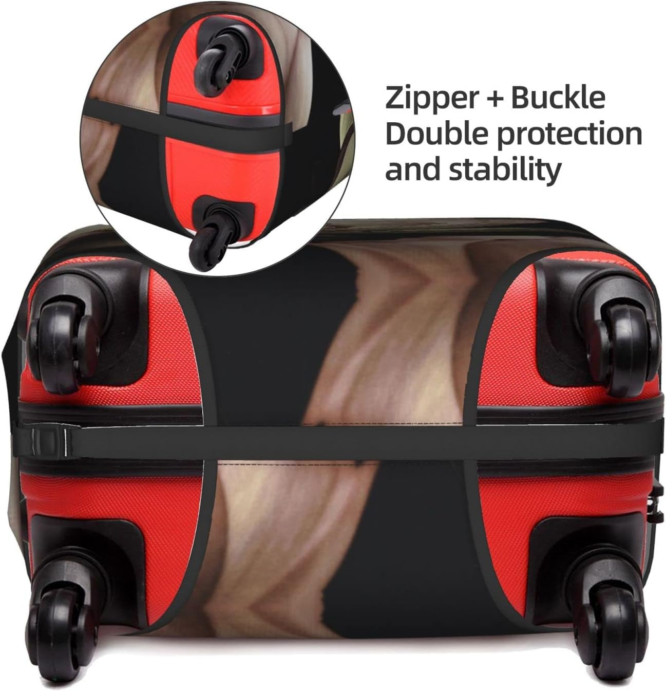 Lotus Flowers Pink Luggage Cover Washable Suitcase Protector Anti-Scratch Suitcase Cover Fits 18-32 Inch Luggage image number 4