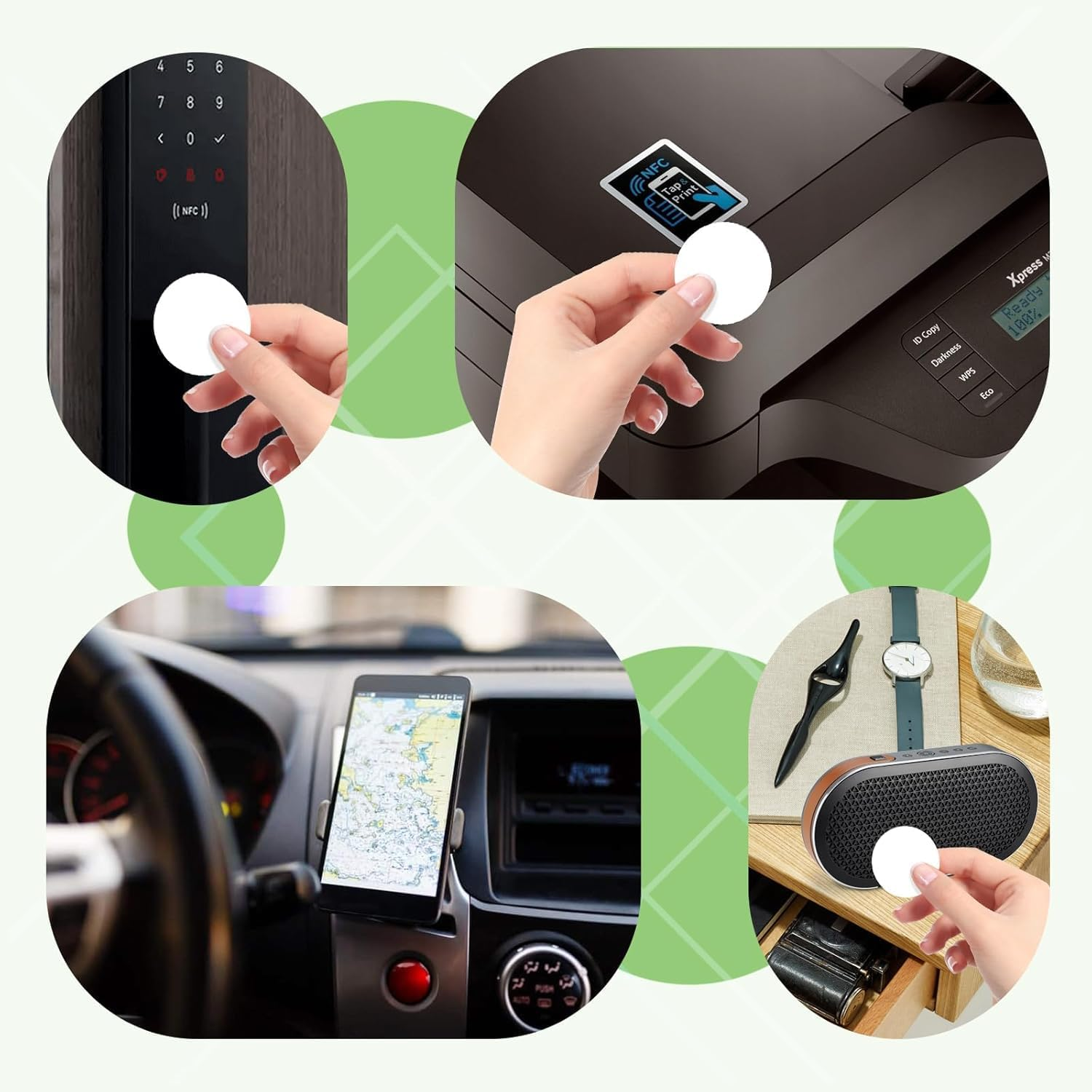 50PCS BABIQT NFC Tags NTAG215 Card, Rewritable NFC 215 Tag Coin Card 25Mm Compatible with Amiibo Android and All NFC Enabled Devices image number 5