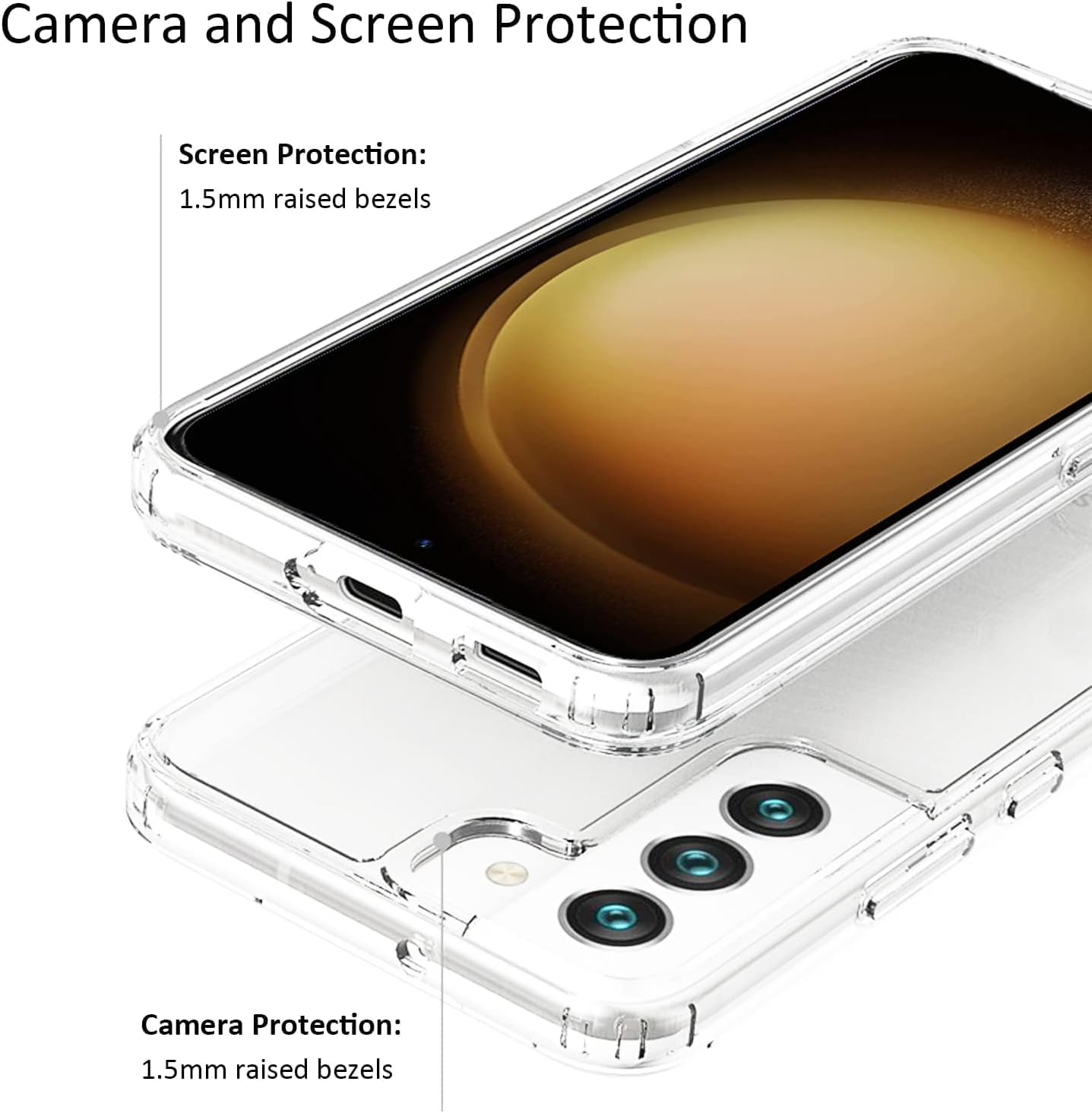 For Samsung Galaxy S25 plus Case Clear,[Anti-Yellowing & Non-Slip] Transparent Shockproof Protective Phone Cases Slim Thin Cute Cover for Galaxy S25 Plus+ 6.7&rsquo; Released 2025 image number 5