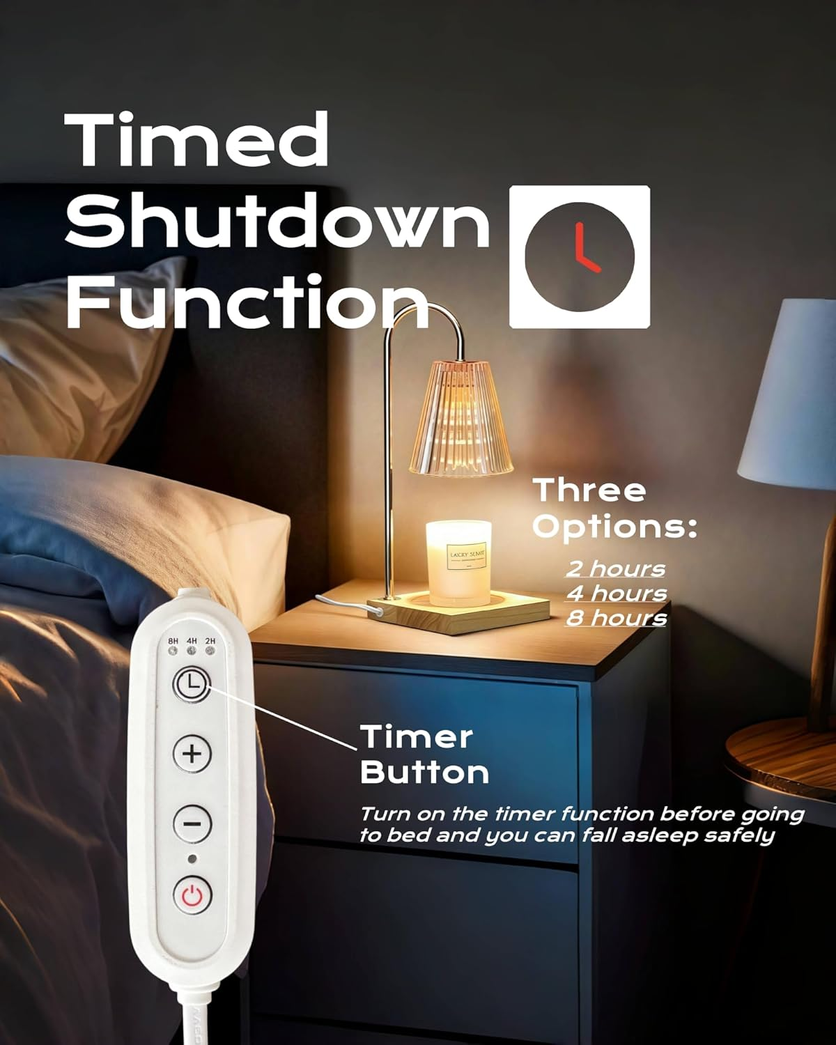 Candle Warmer Lamp with Timer - Perfect Home Decor for Mom and Women'S Day | Wax Melt Warmer for Birthday and Housewarming Gifts | Mothers Day Gift image number 5