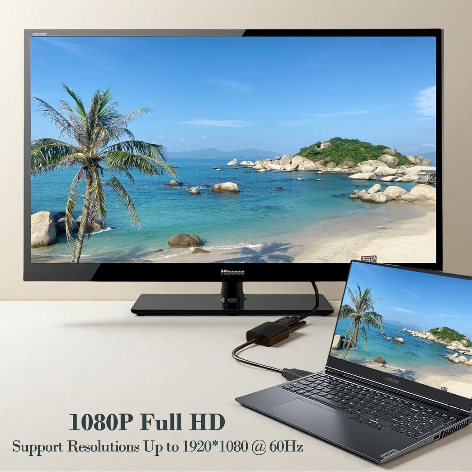 Meliya HDMI to VGA, Uni-Directional Gold-Plated Adapter (Male to Female) for Computer, Desktop, Laptop, PC, Monitor, Projector, HDTV, Chromebook, Raspberry Pi, Roku, Xbox and More image number 2