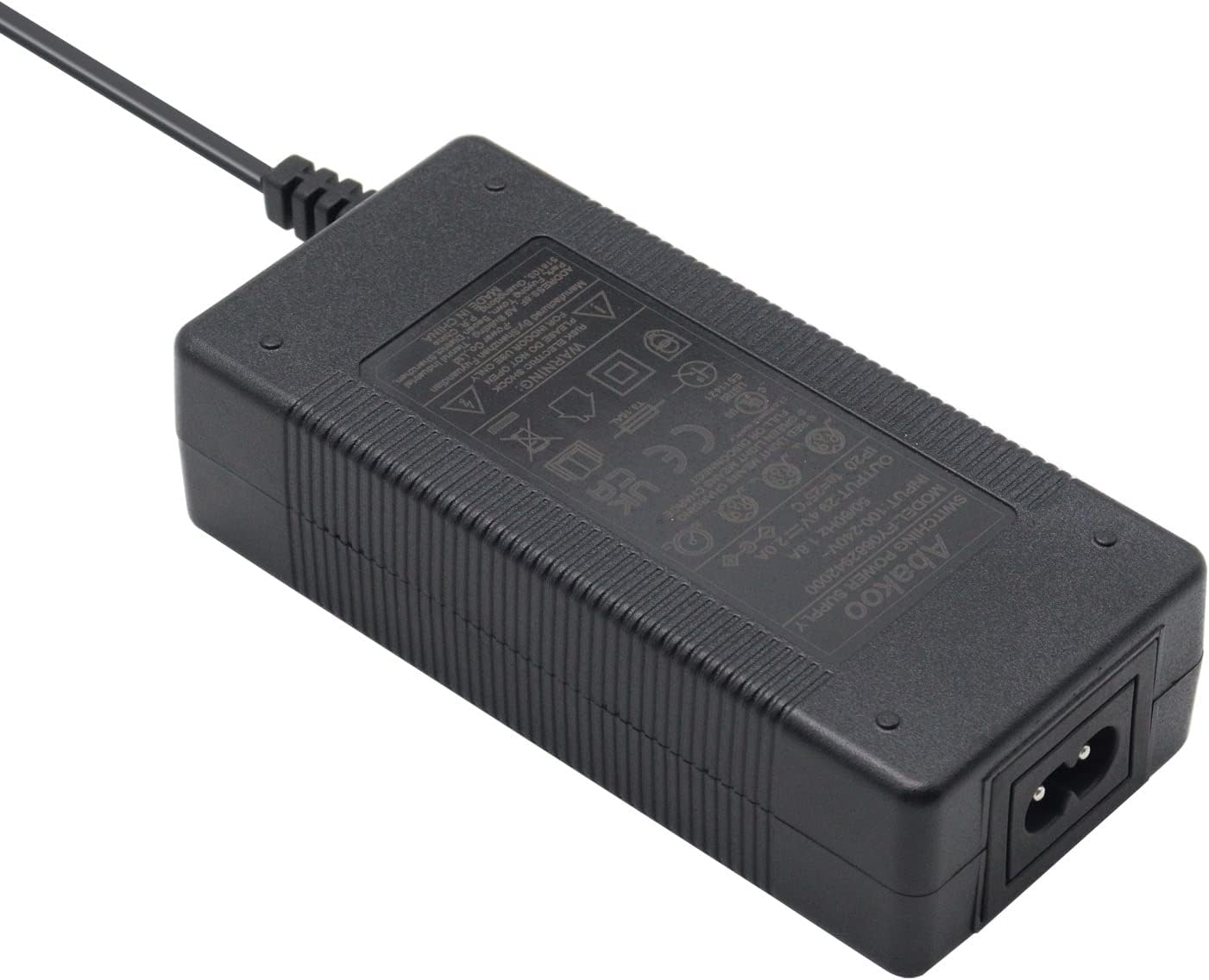 Abakoo Prophete Aldi Netto Power Supply Charger Cable 29.4V 2A for 24V 10AH Batteries with 3-Pin XLR Plug Replaces HP1202L2 for Trio Saddle Tube Batteries image number 1