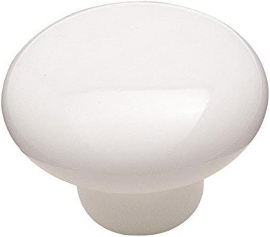 Amerock217Whtallison Valueallison Value 1-1/2 in (38 Mm) Diameter White Cabinet Knob,Single,White