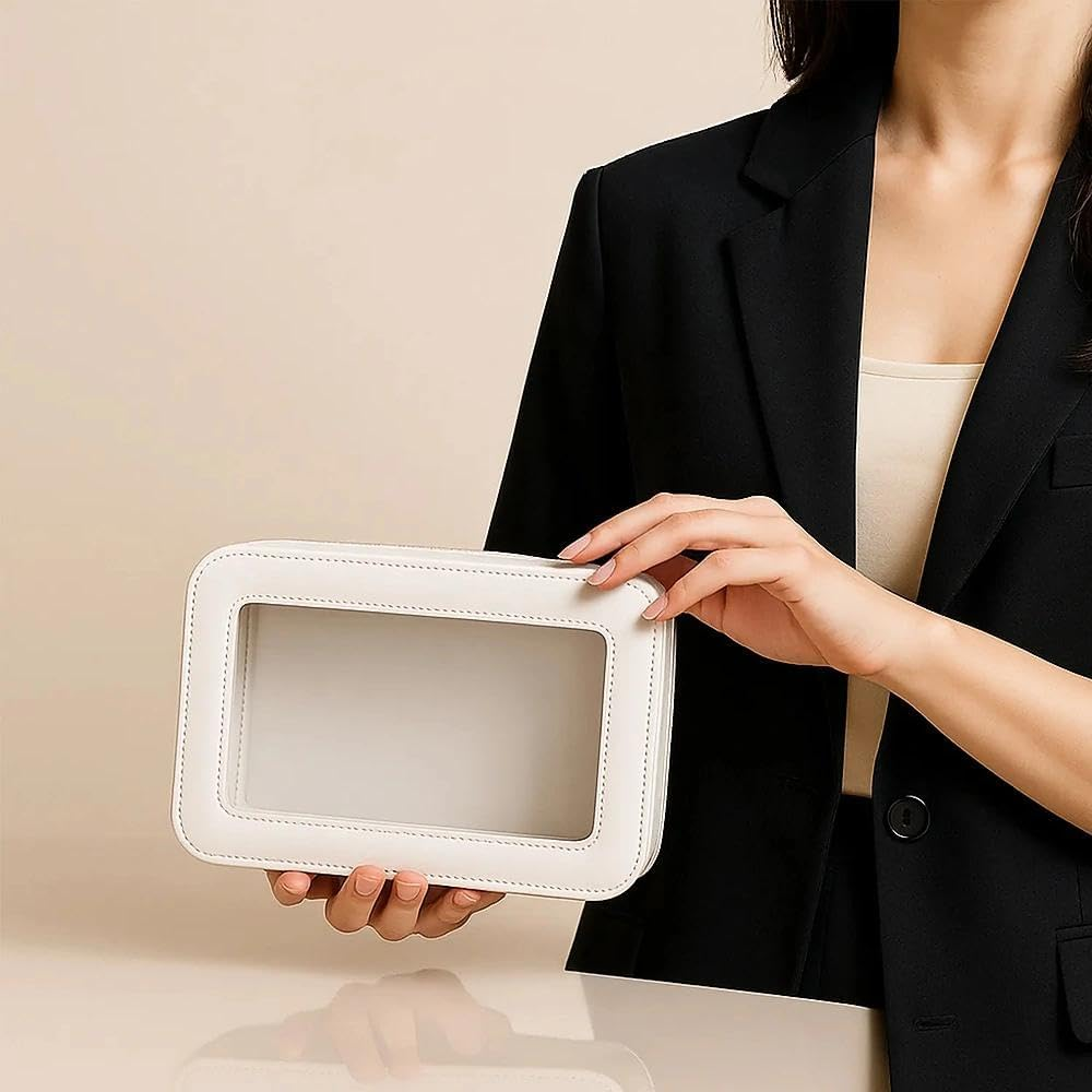 Clear Makeup Bag, Travel Toiletry Bag for Women and Men, Waterproof Cosmetic Organizer Case, Makeup Pouch Compatible with Travel Essentials and Outdoor Activities - Fengea image number 1