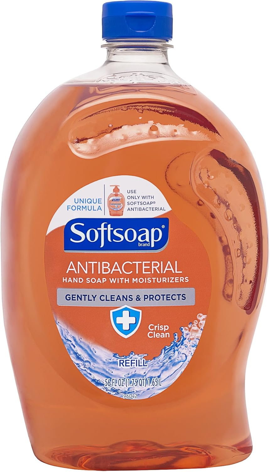 Softsoap Antibacterial Crisp Clean Hand Soap Refill, 56 Ounce image number 1