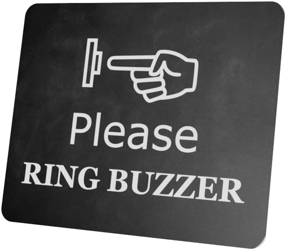 Black Self-Adhesive "Please Ring Buzzer" Sign - 4.72" X 3.94" - UV Printed for Outdoor Use image number 5