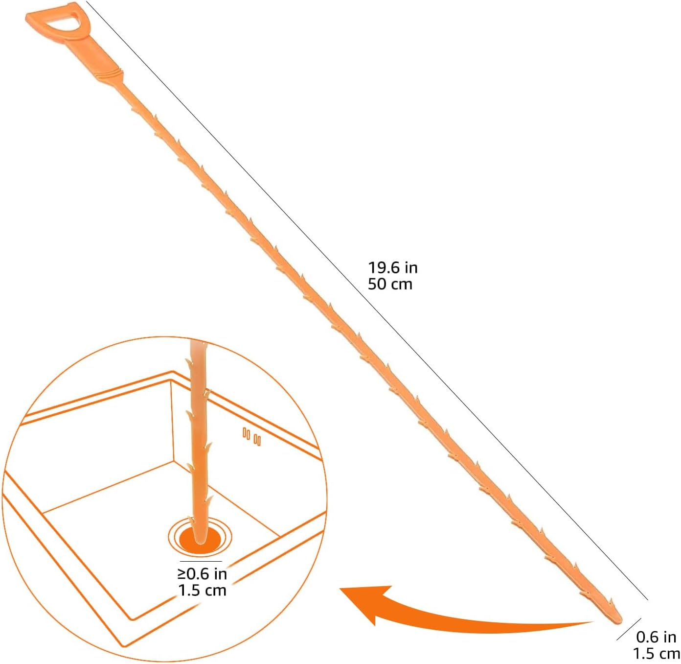 Amazon Basics Drain Clog Remover Tool, 6 Pack image number 5