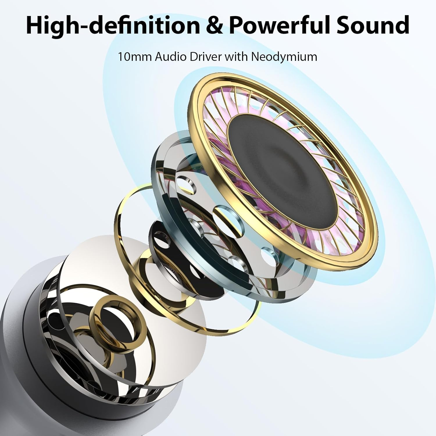 AIAUXAI In-Ear Headphones Wired 3.5Mm Jack Hifi Headphones with Mic Powerful Bass Sound HD Calls No Noise for Phone Computer Tablet MP3 image number 2