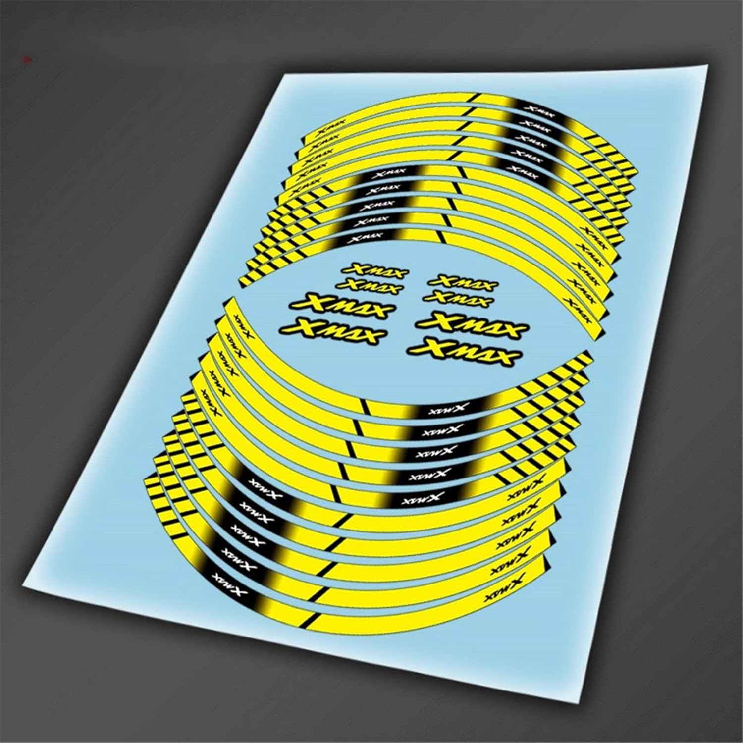 Stickers Motorcycle Inner Wheel Stickers Rim Reflective Decoration Decals Car Accessories for Yamaha Xmax Xmax (Color : Red)