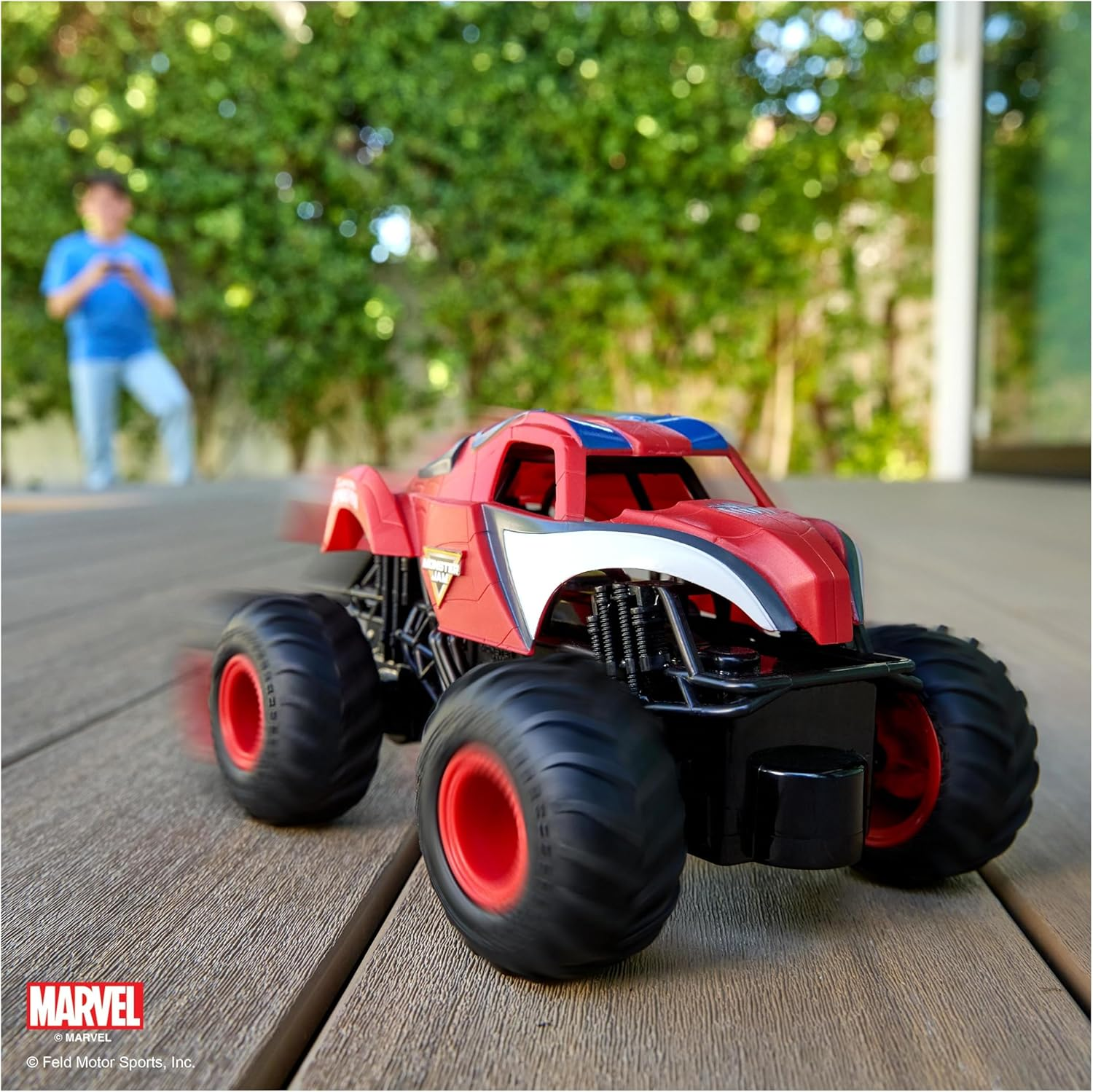 Monster Jam, Marvel the Amazing Spider-Man RC Monster Truck, 1:24 Scale, Kids Toys for Boys and Girls Ages 4 and Up