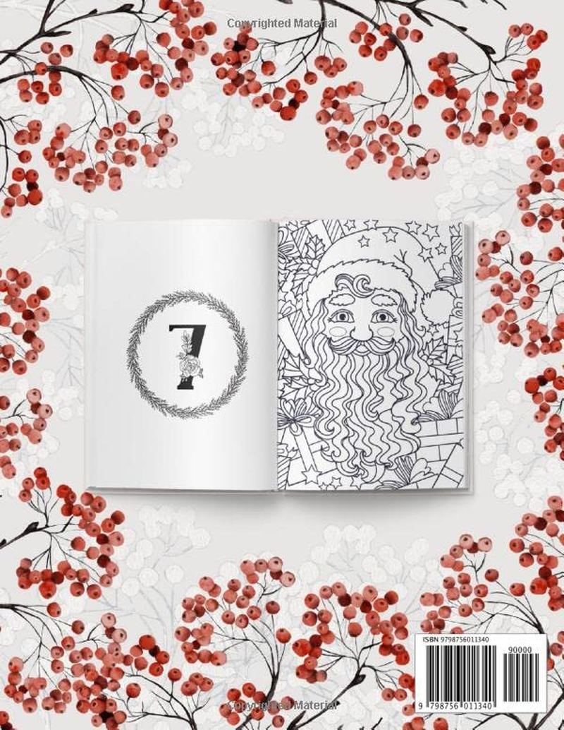 Advent Calendar Colouring Book: Christmas Mandalas for Adults image number 1
