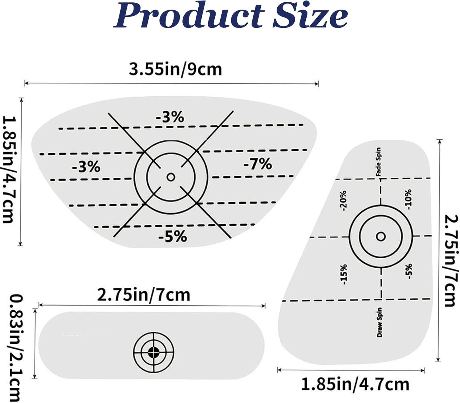 Yeanifeana 300PCS Golf Impact Tape Labels, Swing Training Stickers for Sweet Spot Analysis, Improve Accuracy & Distance, Self-Teaching Golf Practice Aid image number 3