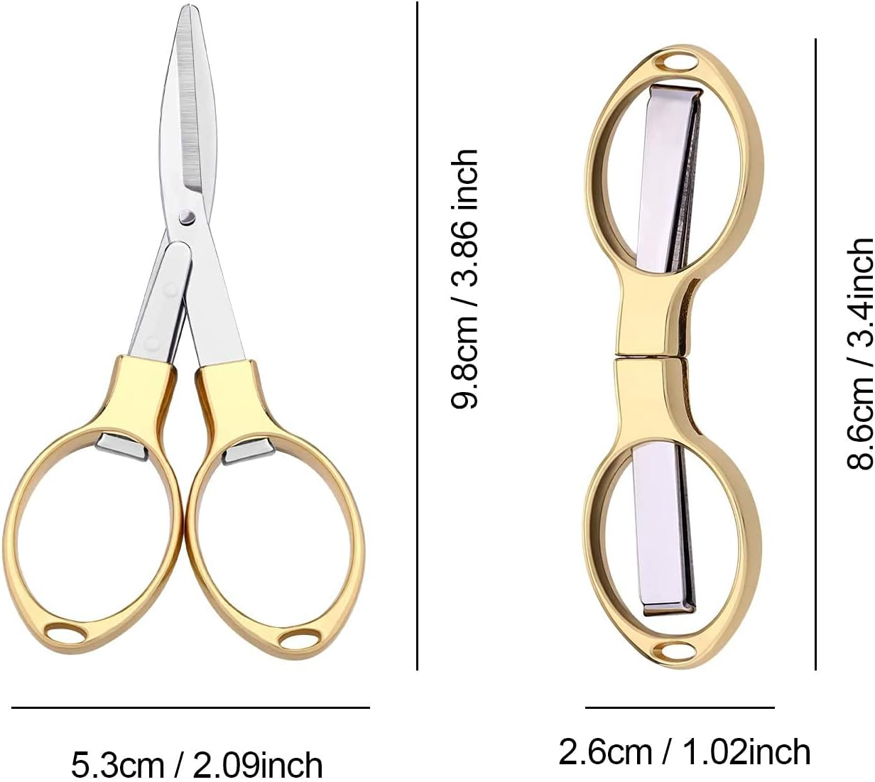 Haligily Folding Scissors, TSA Compliant and Portable, Compact, Safe Travel Scissors, Stainless Steel Retractable, 1 Pcs image number 4