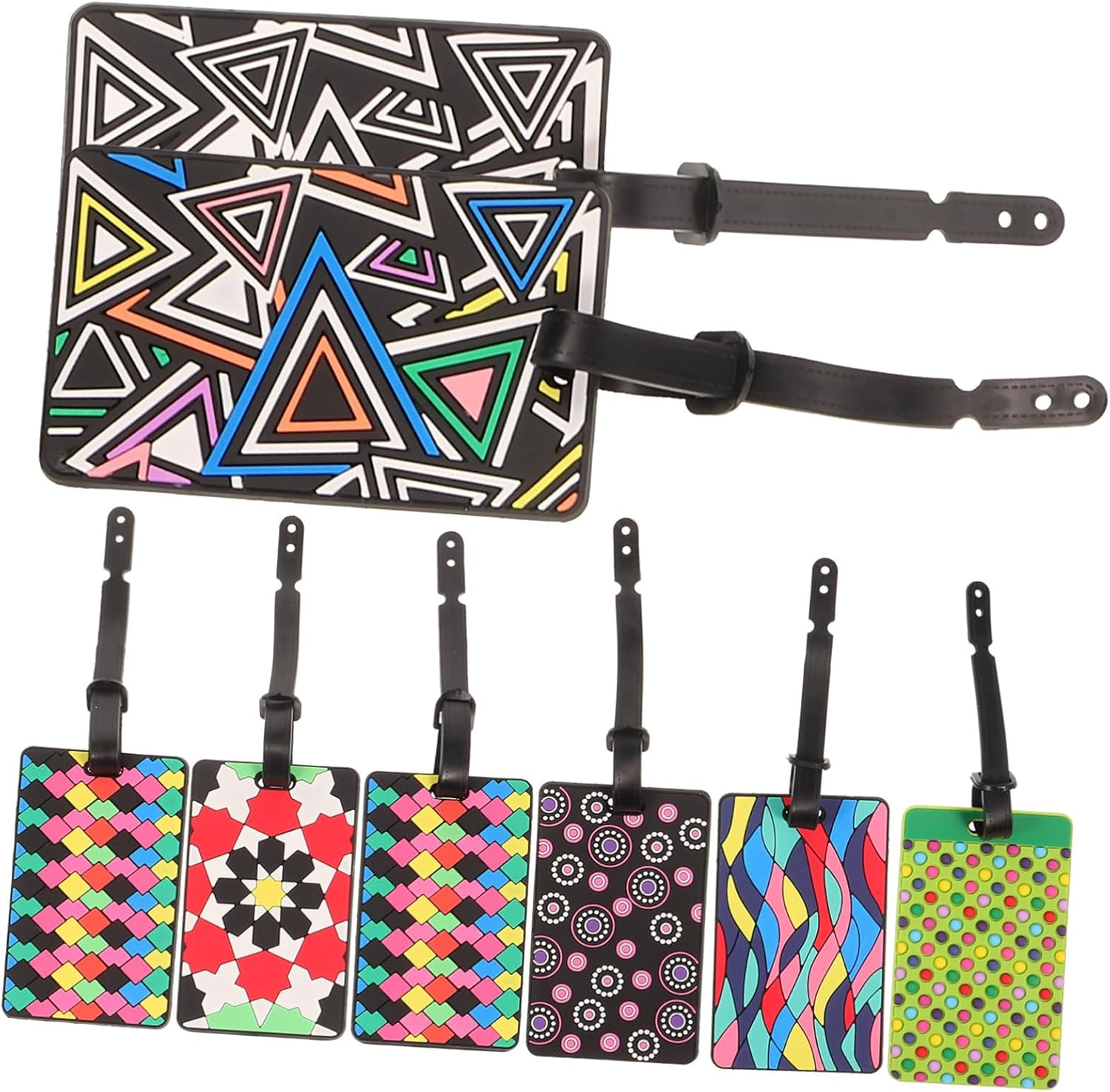 Amosfun 8Pcs Cute PVC Luggage Tags Id Korean Design for Baggage Tags and Travel Accessories image number 5