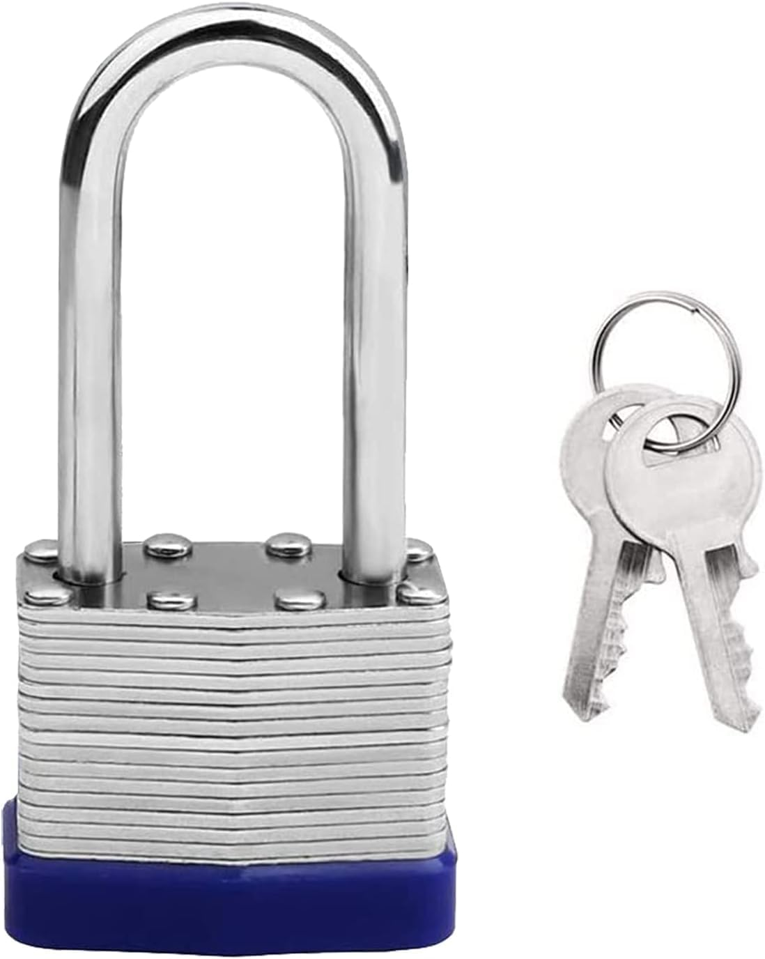 2 Pack Padlock with Keys, Betterjonny 40Mm Long Shackle Padlocks Outdoor Heavy Duty Pad Lock Weatherproof Locks Laminated Steel for Gym Locker School Garage Fence Shed image number 1