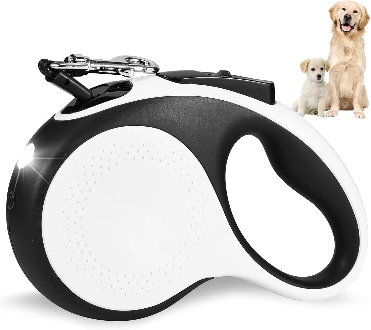 Viitech Dog Lead 5 M, 360&deg; Tangle-Free Flexi Lead with LED Light, Retractable Pull Rope with Non-Slip Handle for Medium Large Dogs up to 30 Kg image number 3