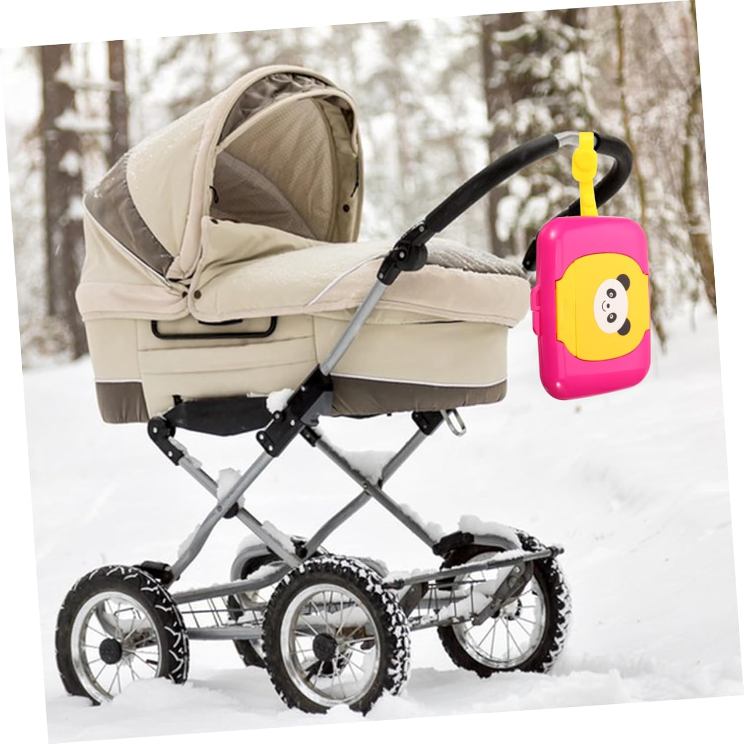 Portable Wet Wipes Box Panda Design for Travel Use Lightweight and Compact for Go Hygiene Includes Dispenser for Easy Access image number 2