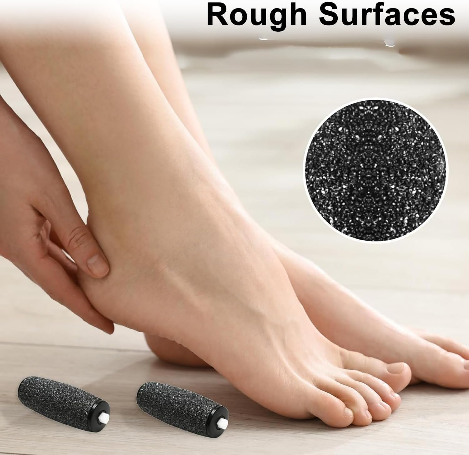 Callus Remover Replacement Rollers Extra Coarse Mineral Diamond Particles Pack of 12 3 Roughness Levels image number 4