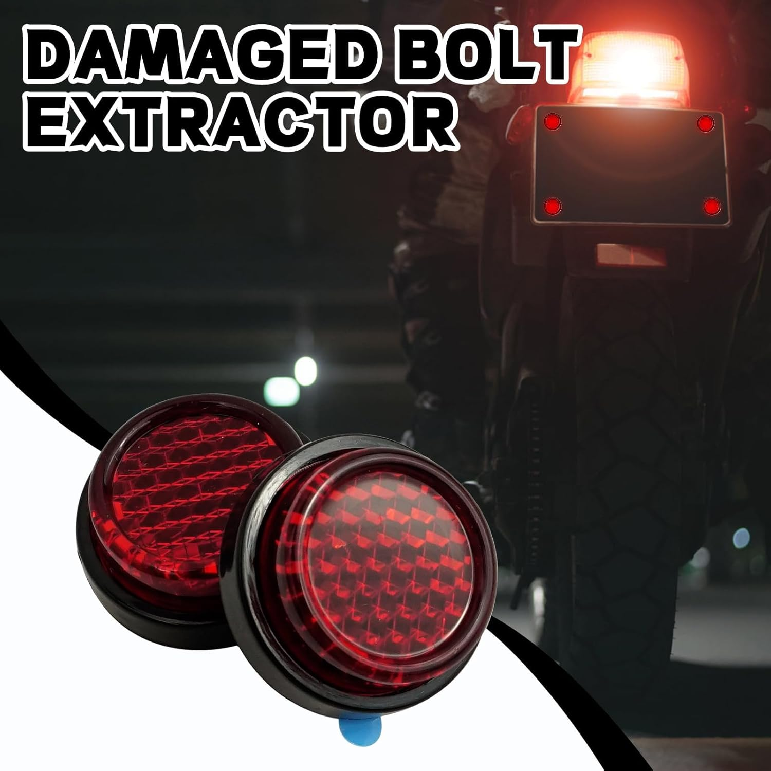 8 Pack Small round Rear Red Reflectors, 20 Mm Self Adhesive Circular License Plate Safety Reflector Stick-On Toolless Mini Number Plate Reflectors for Motorcycle Electric Vehicle Bicycle Fenders image number 5